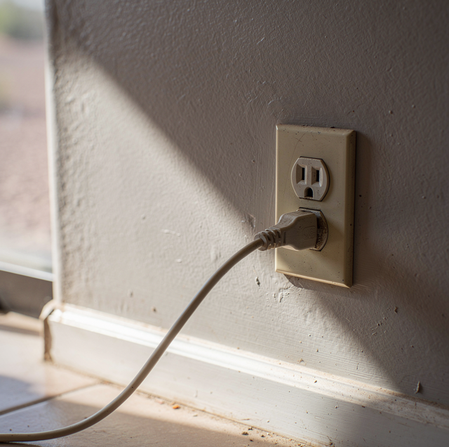 charred electrical outlet with melted wires and scorch marks