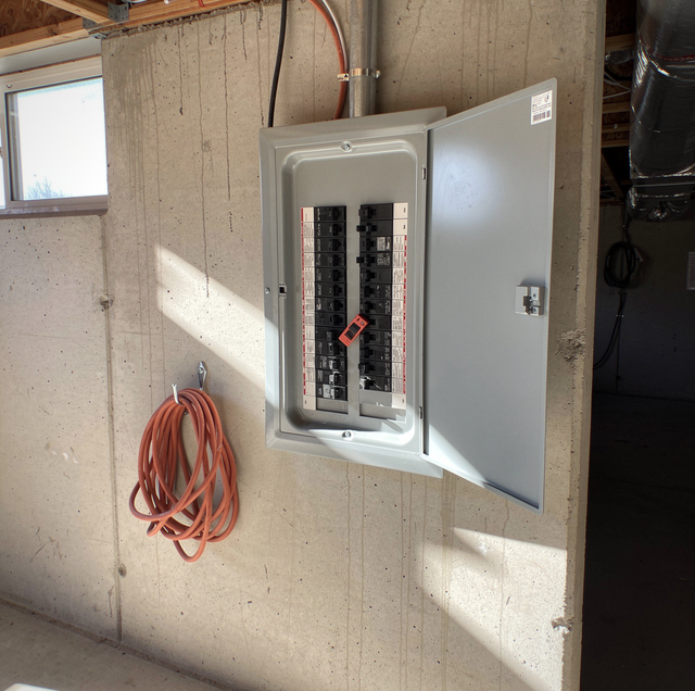 tripped circuit breaker inside home electrical panel