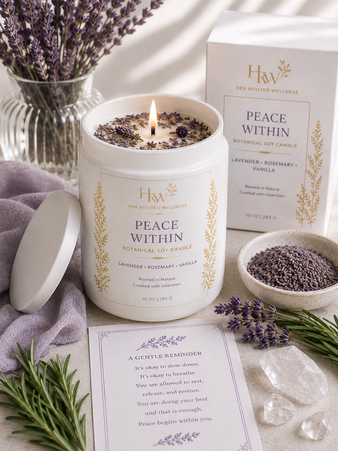 PEACE WITHIN BOTANICAL SOY CANDLE