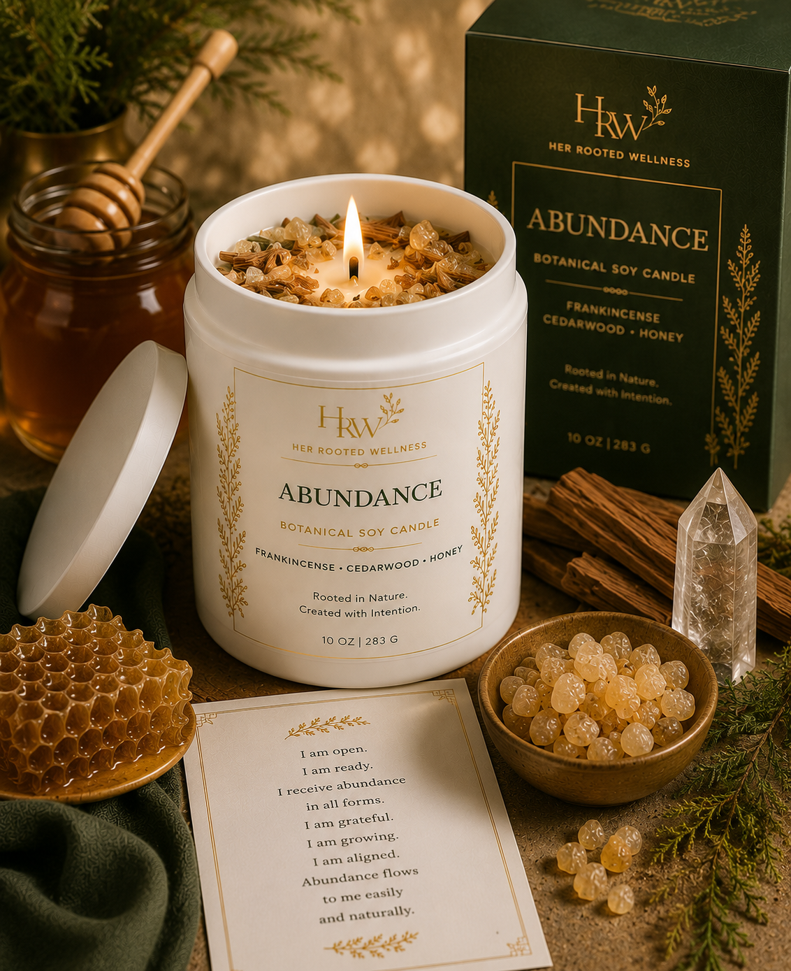 ABUNDANCE BOTANICAL SOY CANDLE