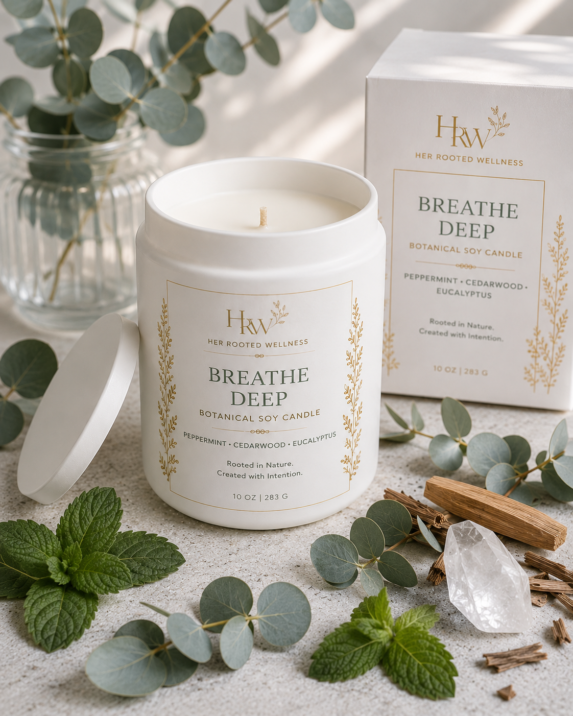 BREATHE DEEP BOTANICAL SOY CANDLE