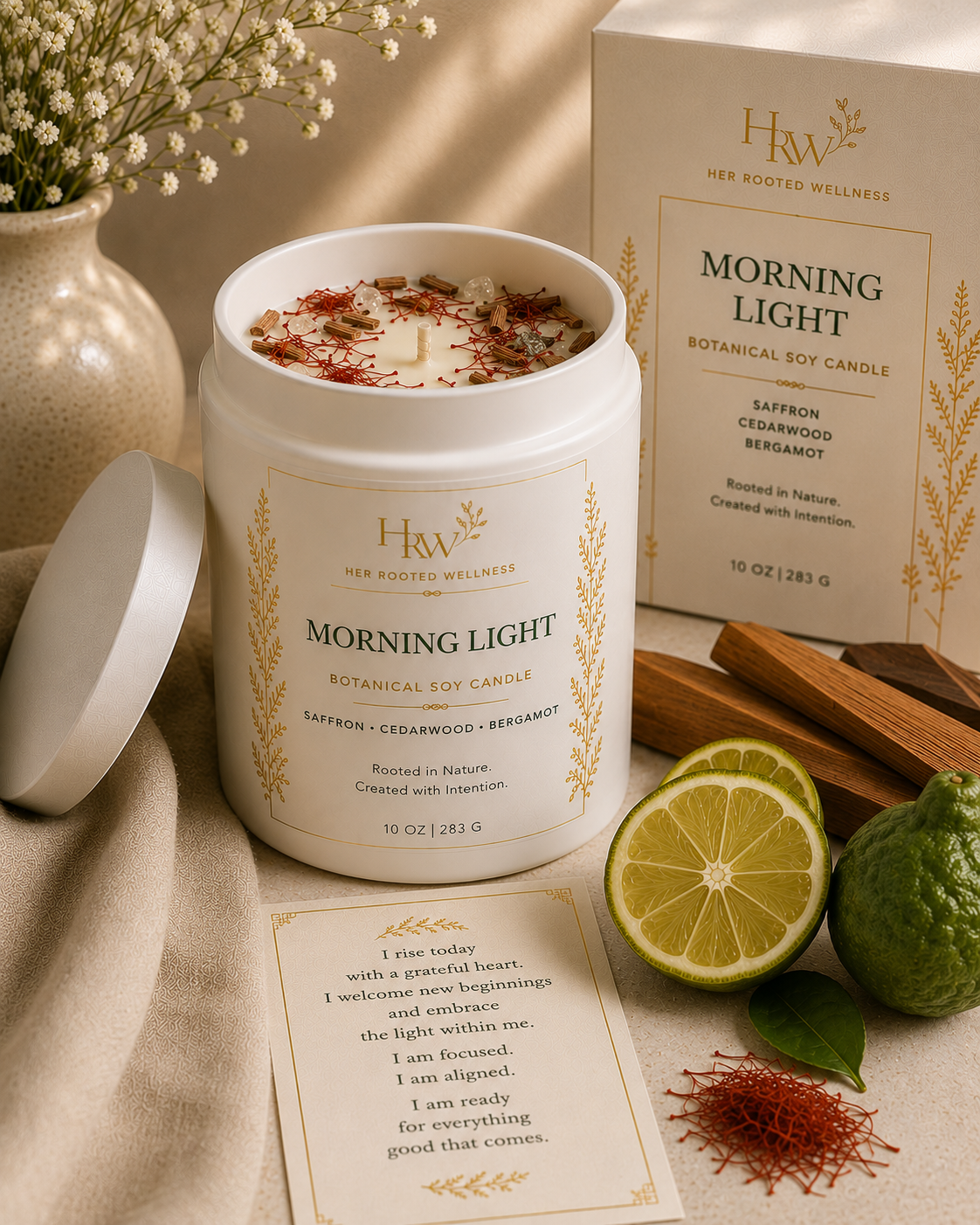 MORNING LIGHT BOTANICAL SOY CANDLE