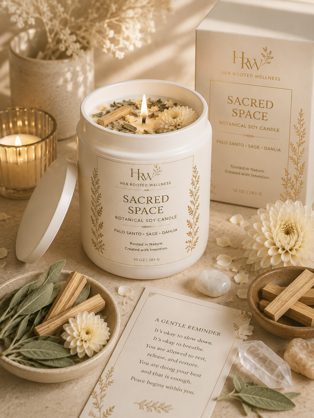 SACRED SPACE BOTANICAL SOY CANDLE