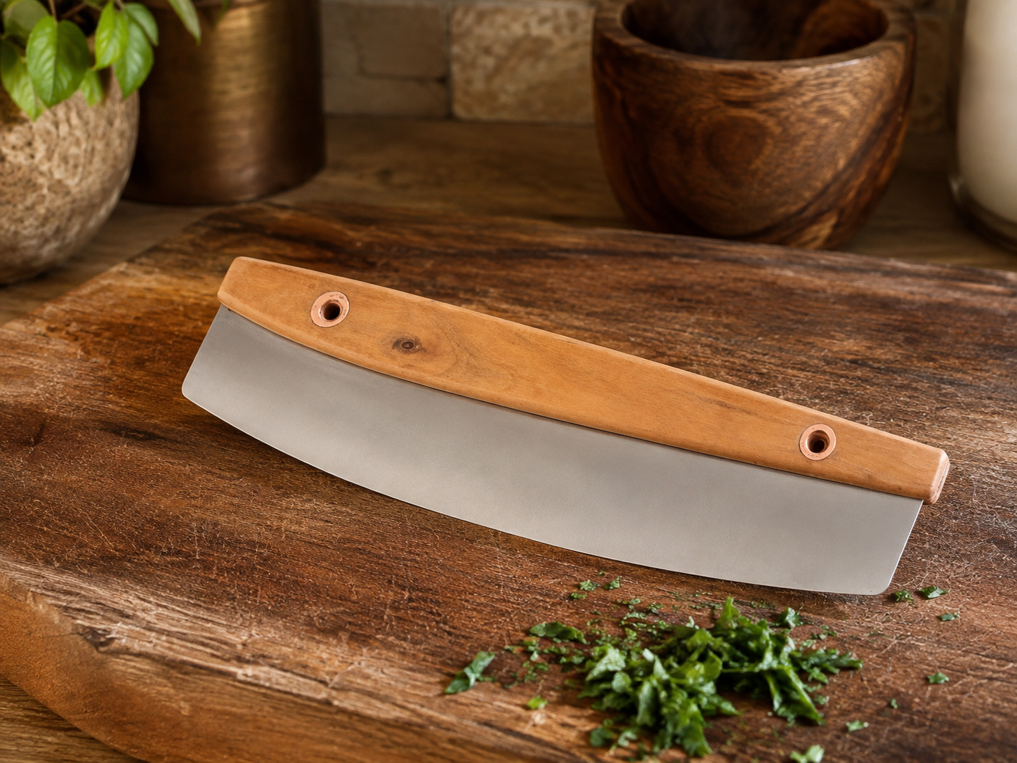 Cherry Wood Mezzaluna  — 14