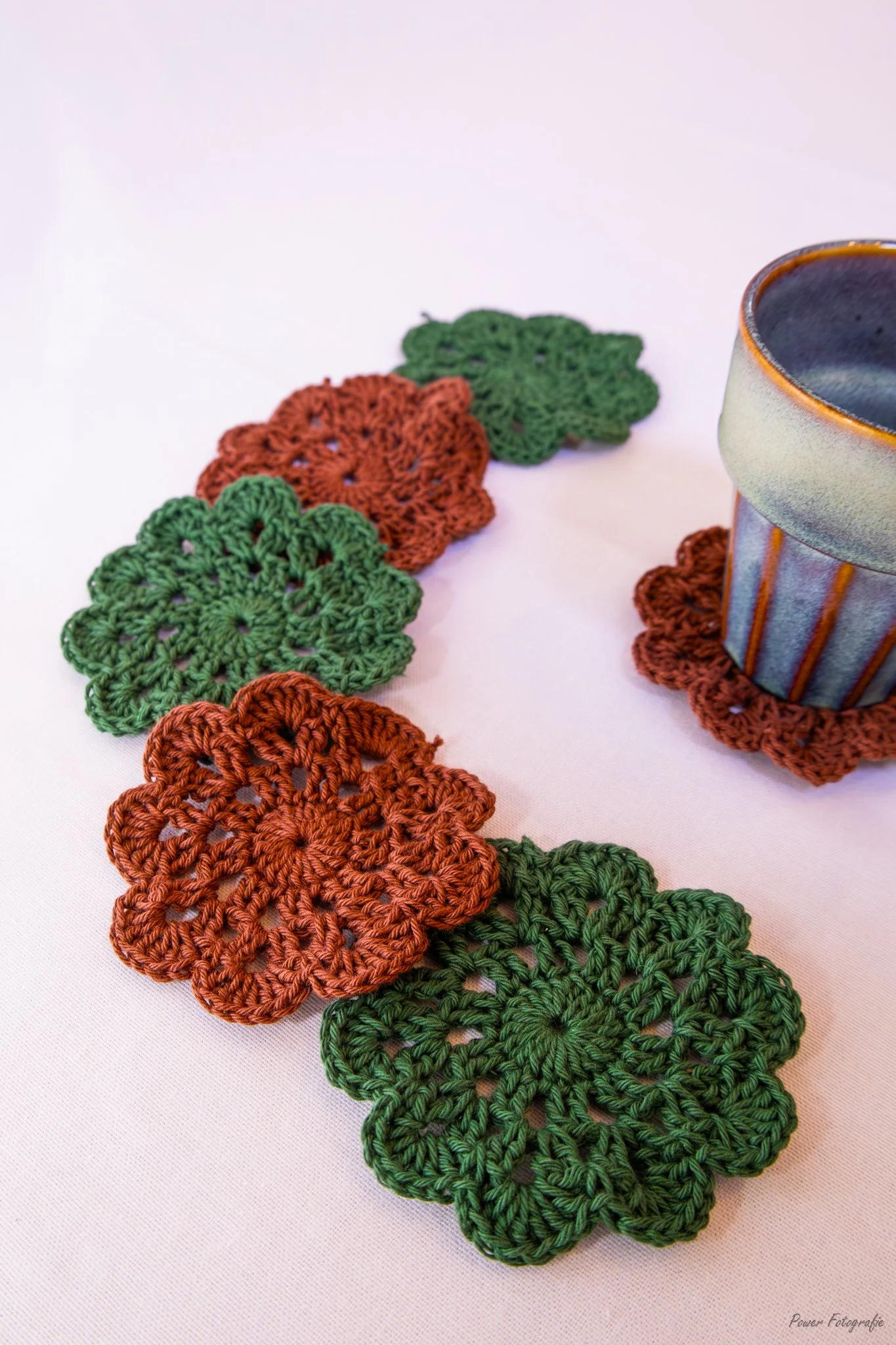 Floral coaster set