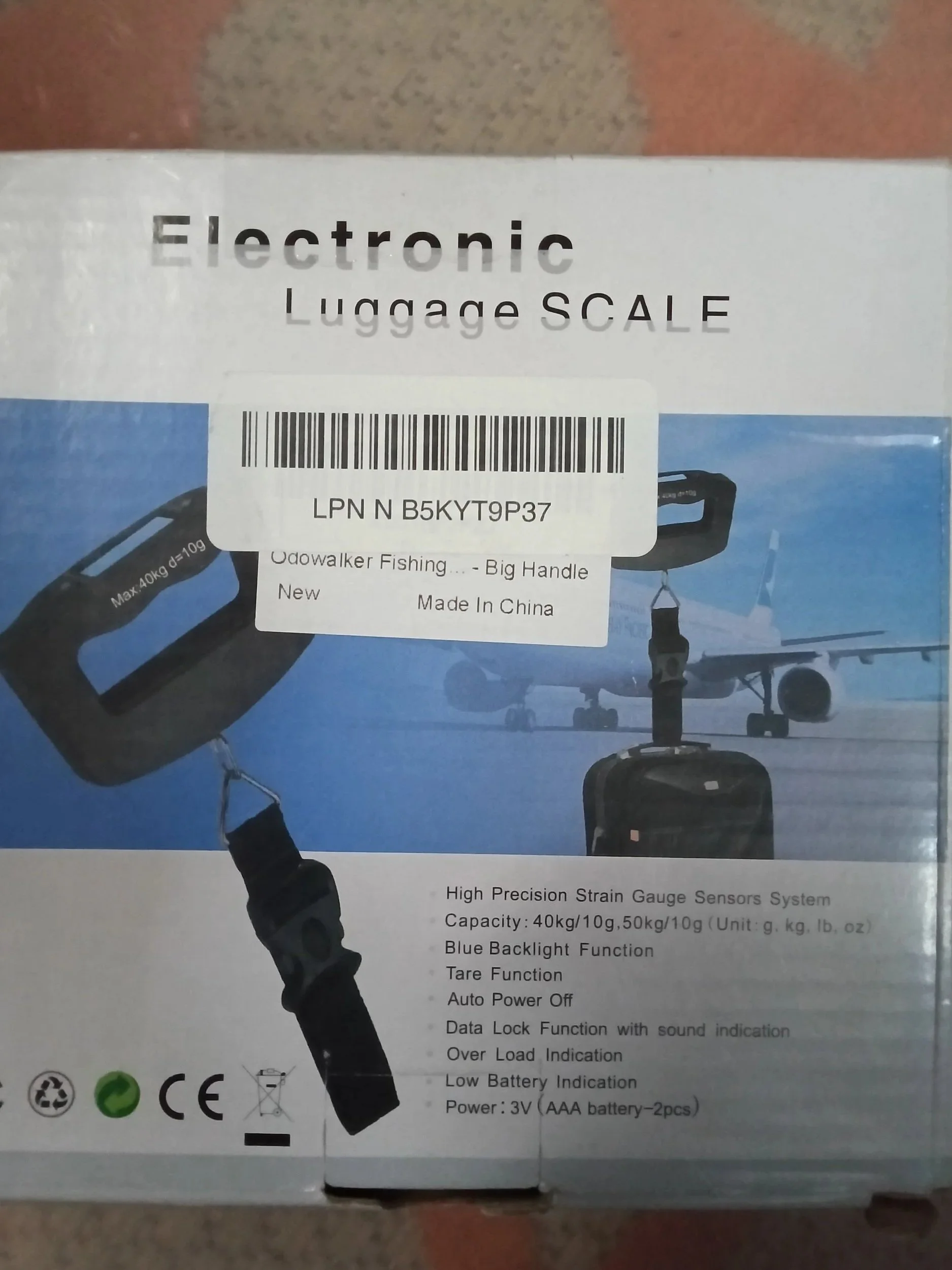 Portable Electronic Luggage Scale with Blue Backlight