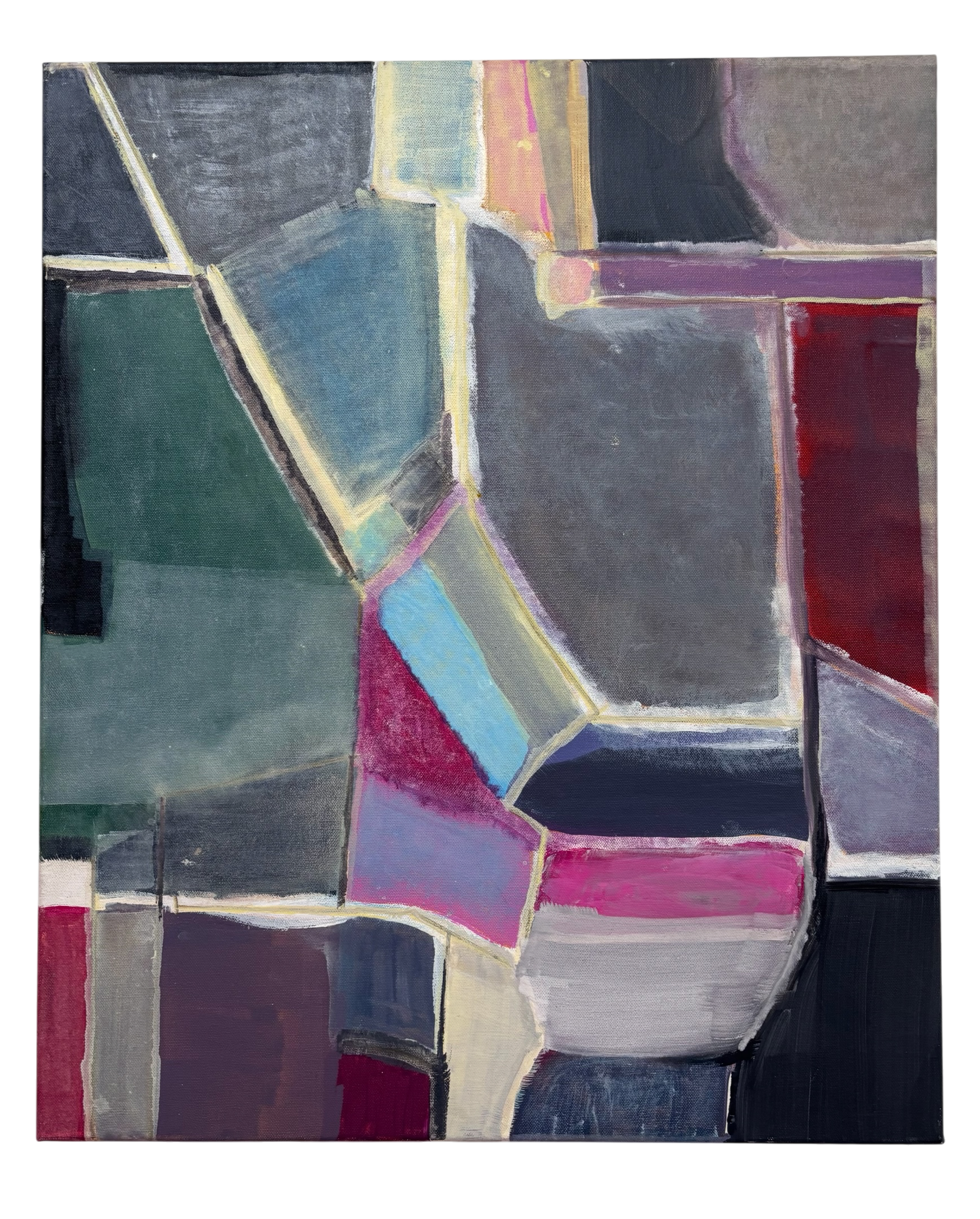 Deep listening [ in the feet, the enchanted stride ] 2021. Acrylic on canvas - 60x50x3,5 cm