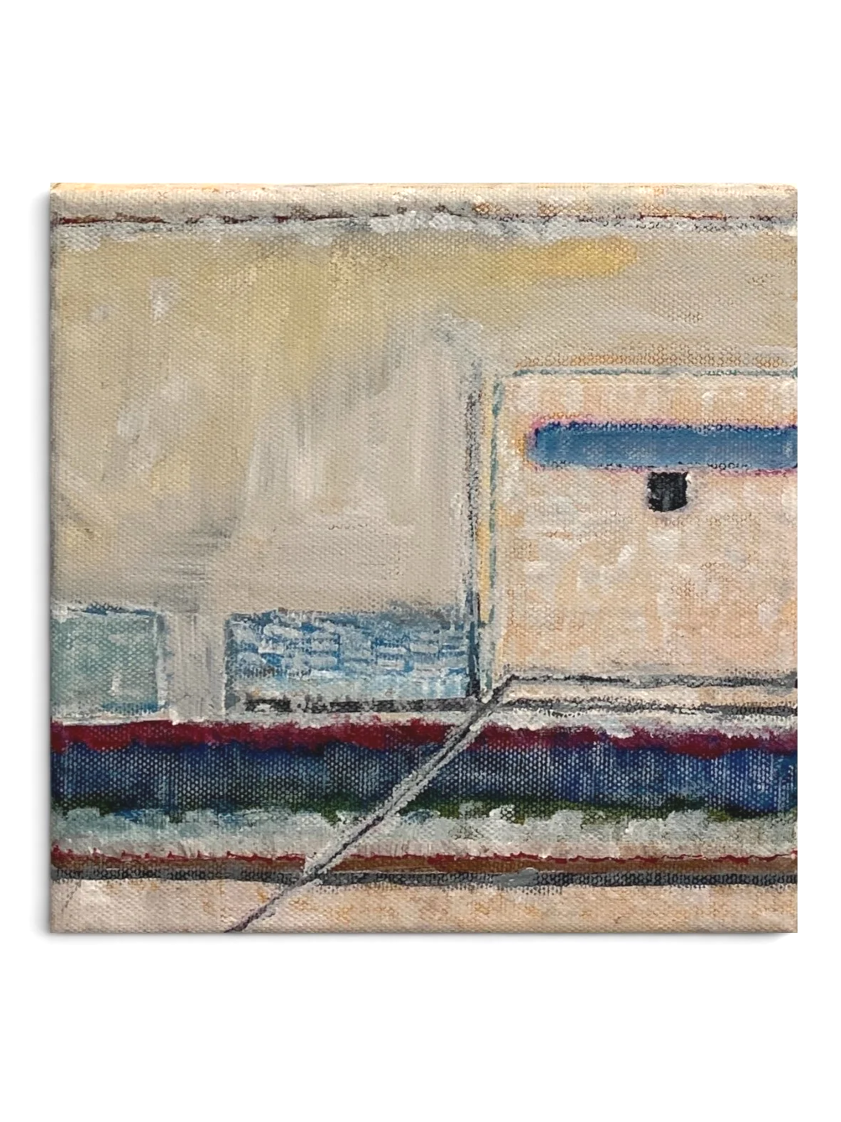 A drawing-near silence, 2021. Acrylic on canvas - 20x20x3cm 