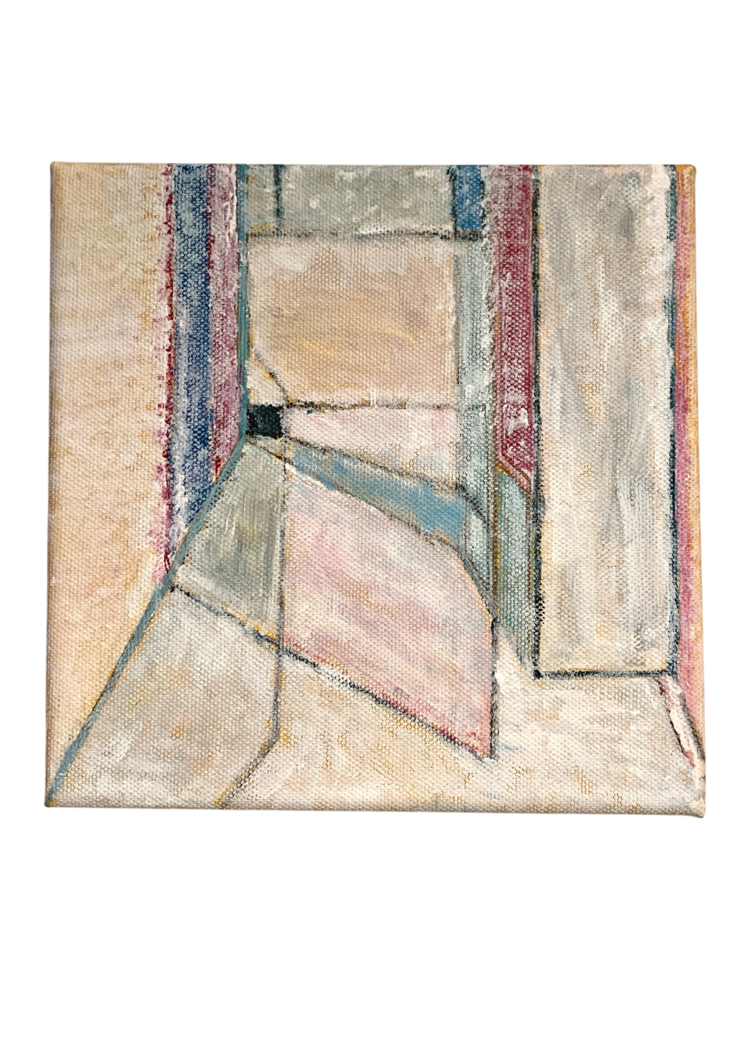 Voice caught in the skin, 2021. Acrylic on canvas - 20x20x3 cm 