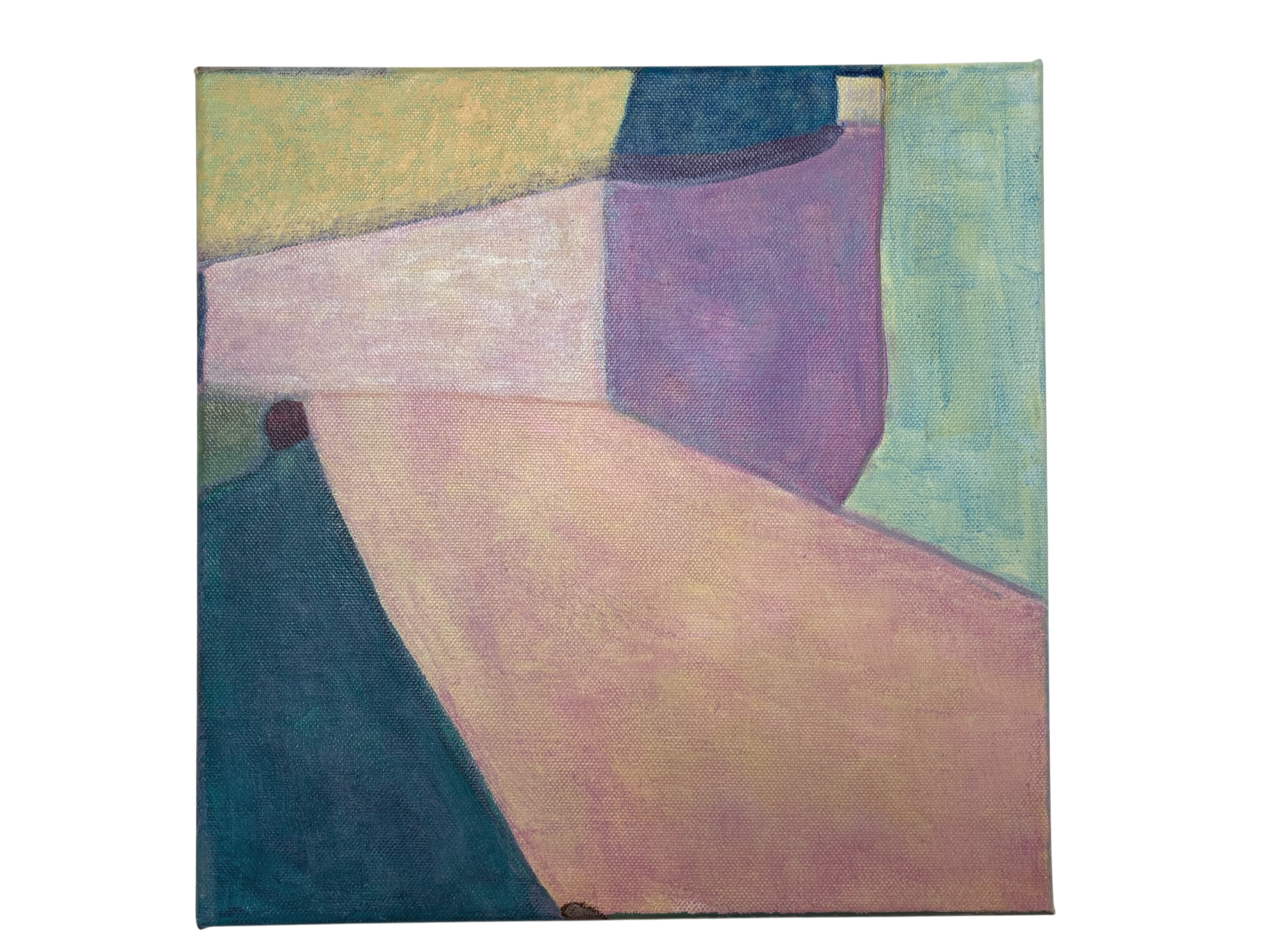 Then the fingers are kissed [ the missing time ] 2022. Acrylic on canvas - 30x30x3 cm