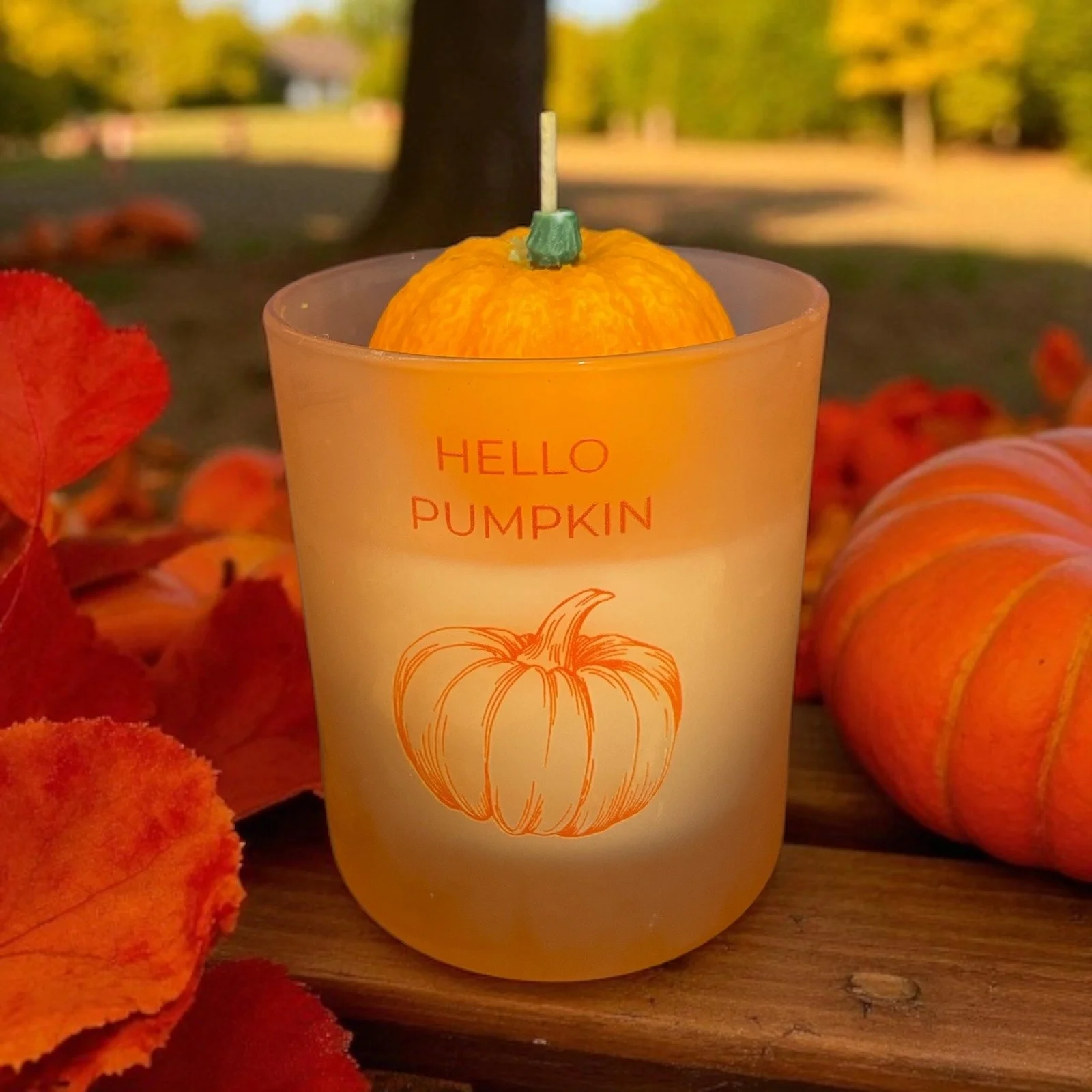 Hello Pumpkin Glass Candle