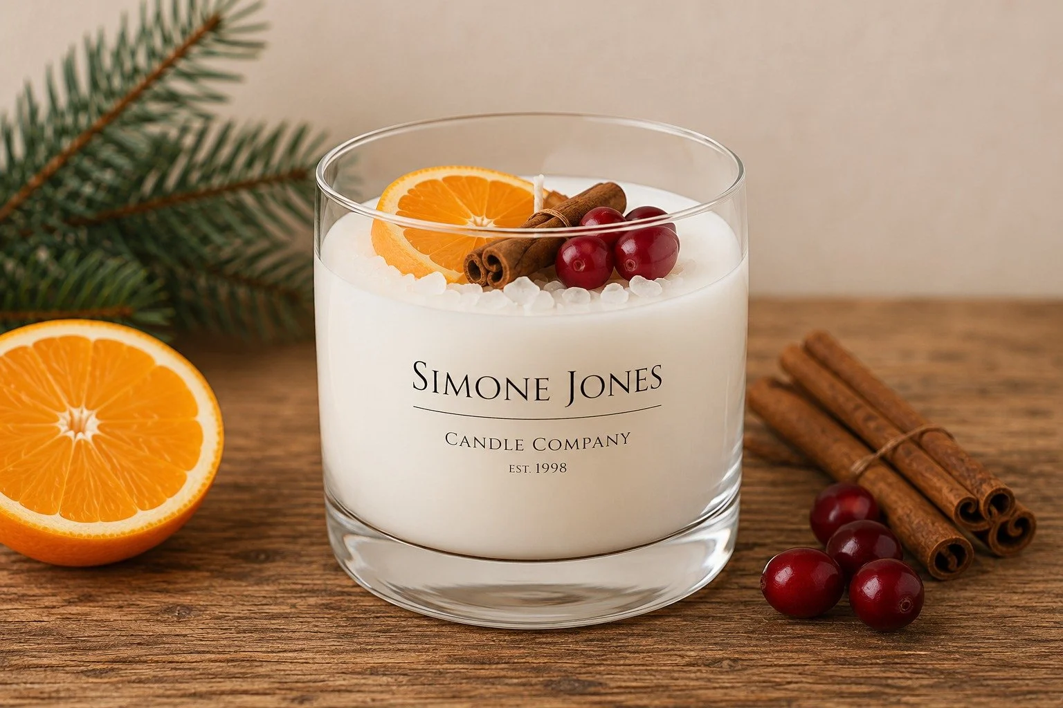 Orange, Cranberry & Cinnamon - 7oz Glass Jar