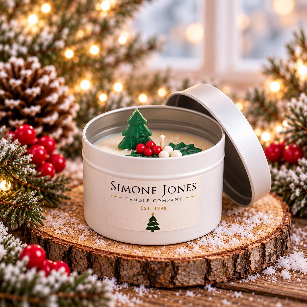 Christmas Tree Tin Candle – Winter Season