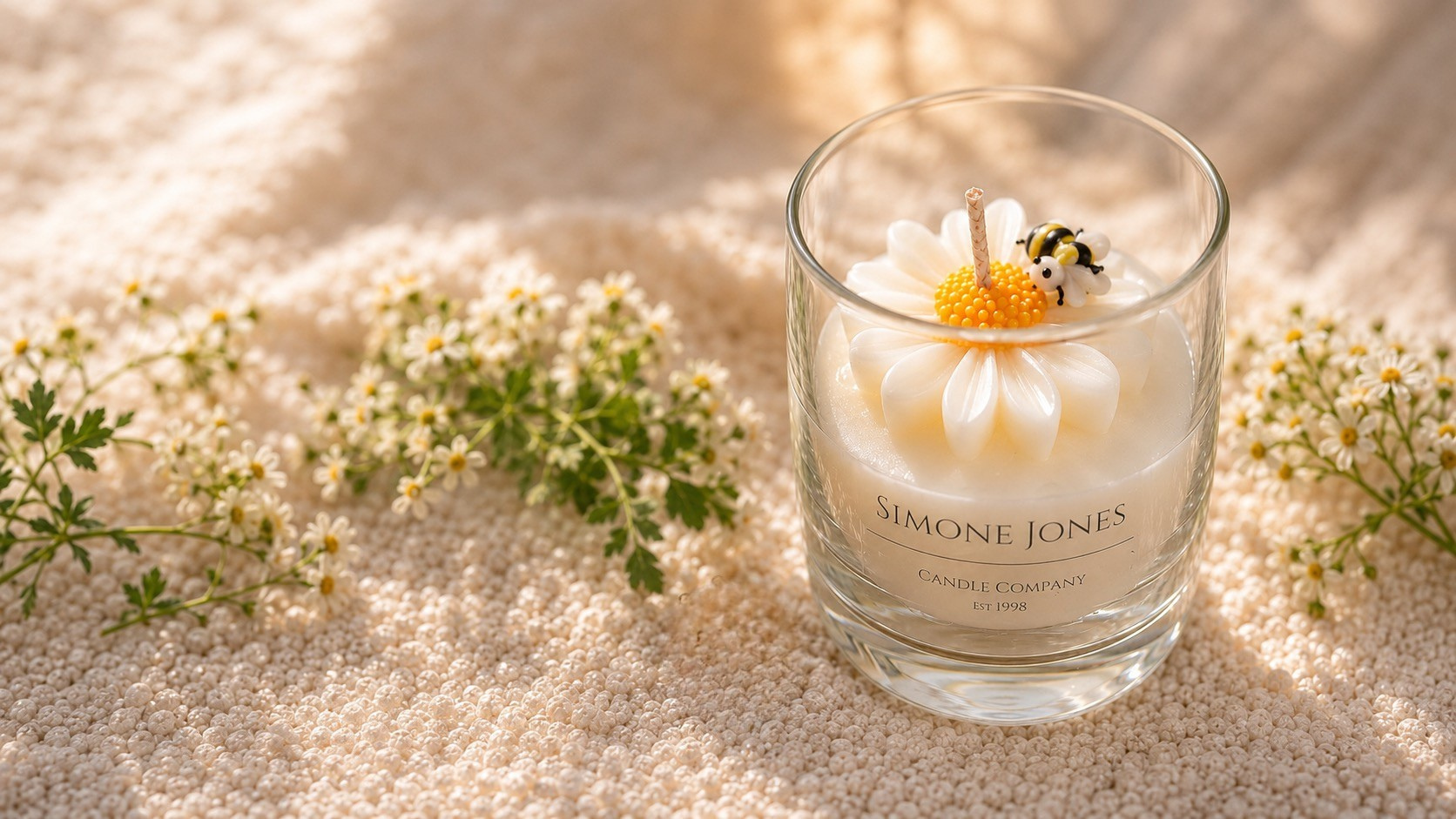 Bee Candle 12oz Glass Jar