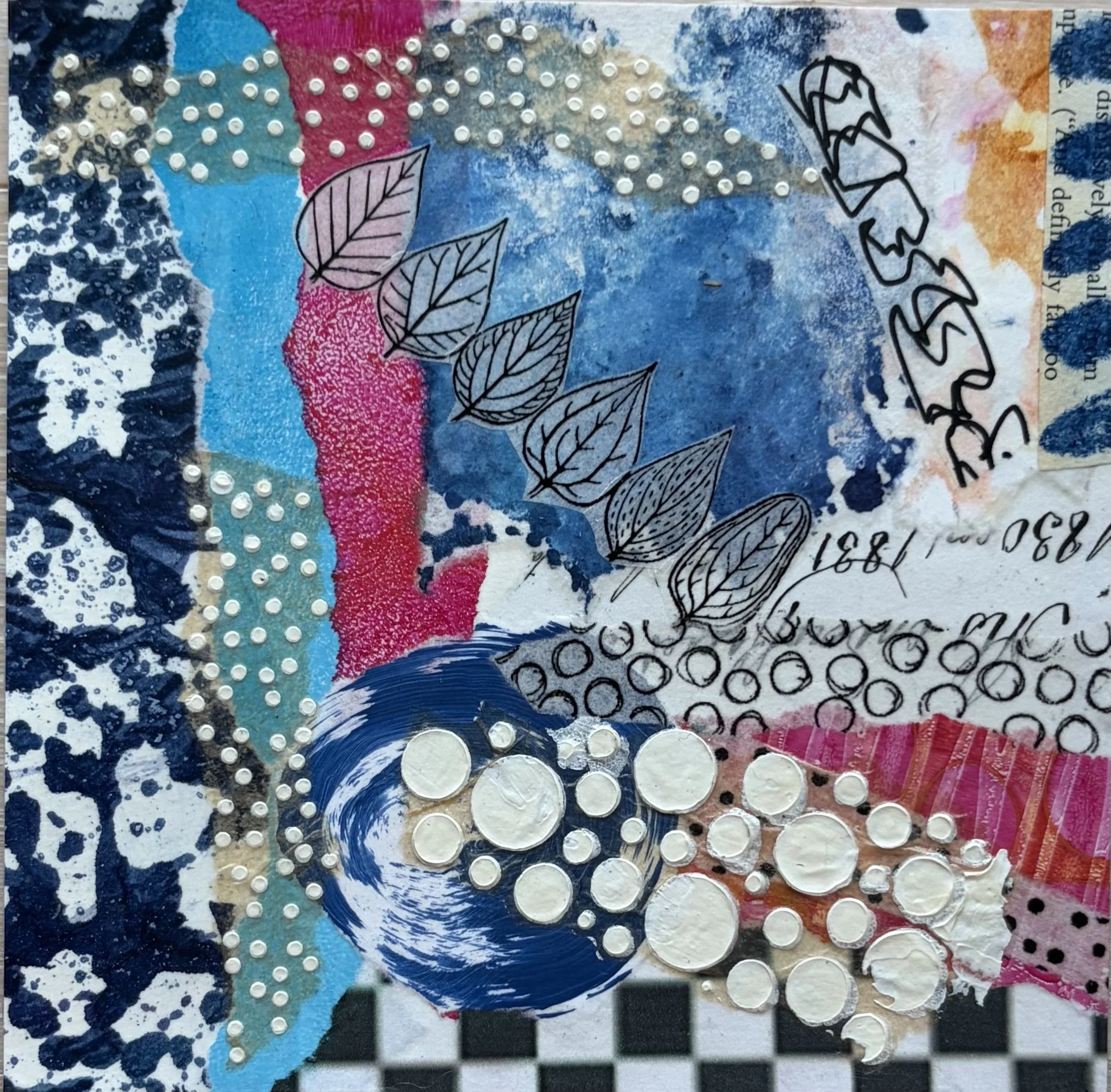 6x6  Fragments in Bloom - Original Unframed $50.00