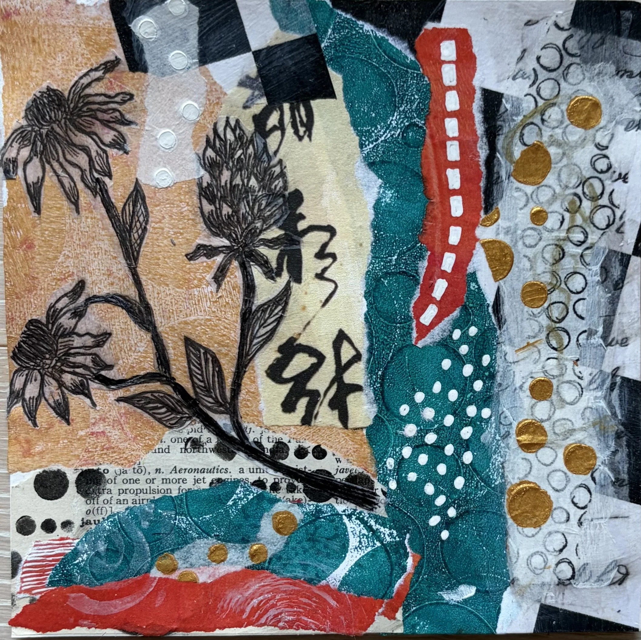 6x6 Wild Notes- Original Unframed $50.00