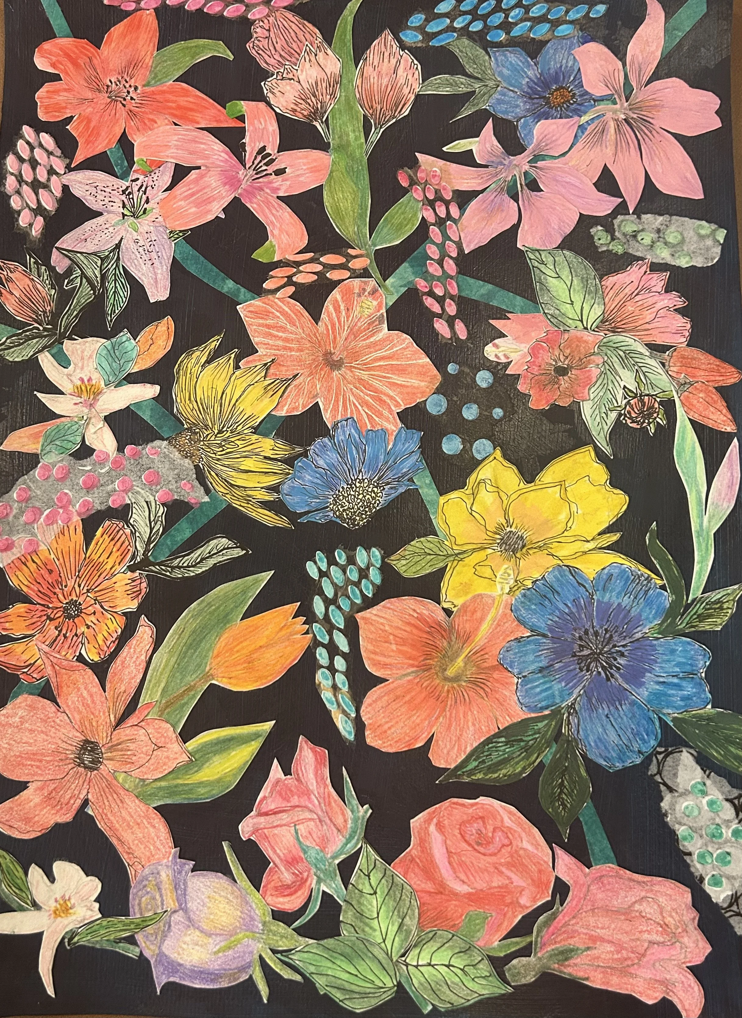 Midnight Garden 2- Unframed Original $125.00