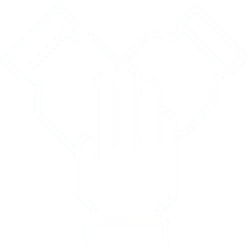 A graphic of three hands shaking, with a hand in the foreground and two arms extending from the sides, symbolizing cooperation or teamwork.