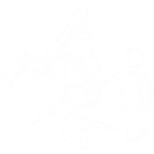 Illustration of two people sitting around a table with bar graphs and an upward arrow indicating growth in the background.
