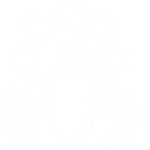 Icon of a light bulb with a bar graph inside, surrounded by recycling arrows, representing innovation, growth, or sustainability.
