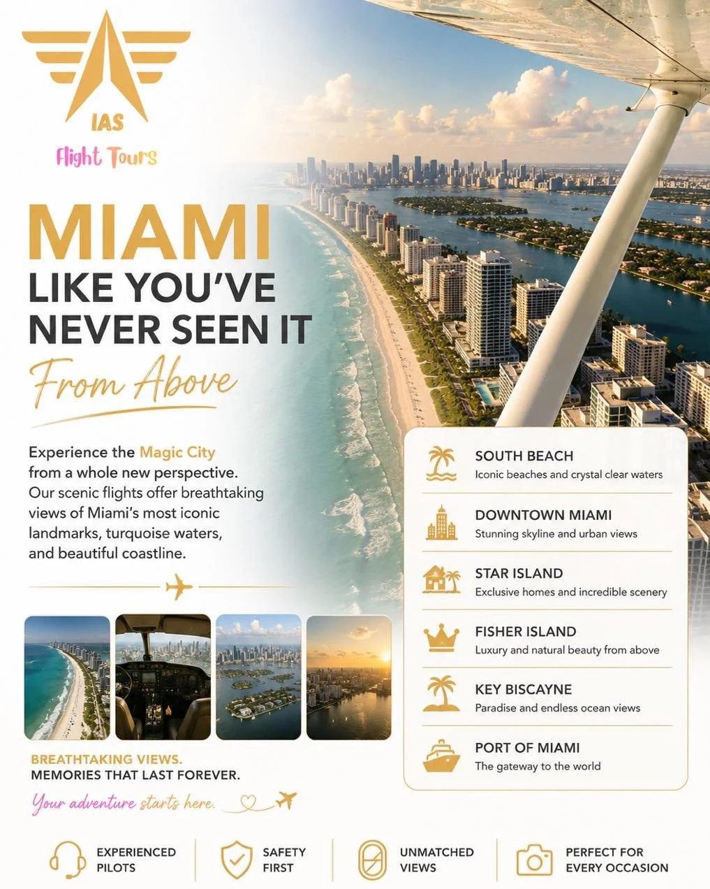 Your Miami adventure starts in the sky. ✈️

Explore South Beach, Downtown Miami, Star Island, Key Biscayne, and more from a perspective you&rsquo;ll never forget.

Choose your flight and reserve your experience through the link in our bio.

🌴 Privat