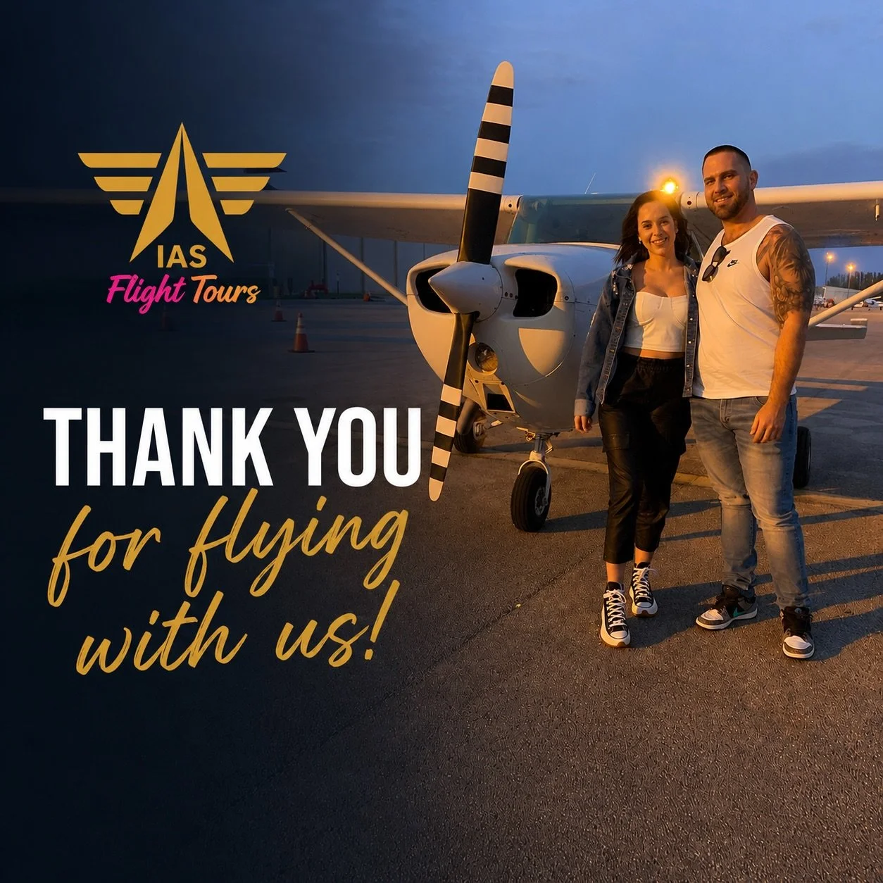 Thank you for choosing IAS Flight Tours! ✈️💛

Nothing makes us happier than seeing our passengers step off the airplane with a smile. Thank you for trusting us to be part of your Miami experience. 🌴☀️

We hope the view from above becomes a memory y