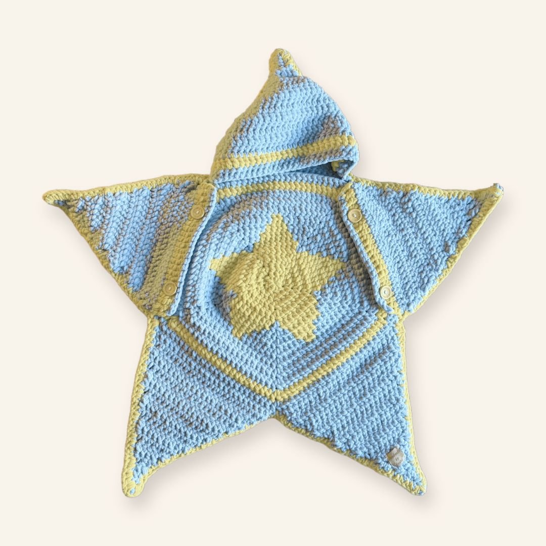 Little Star Snuggle Pouch | Handmade | Blue and Yellow