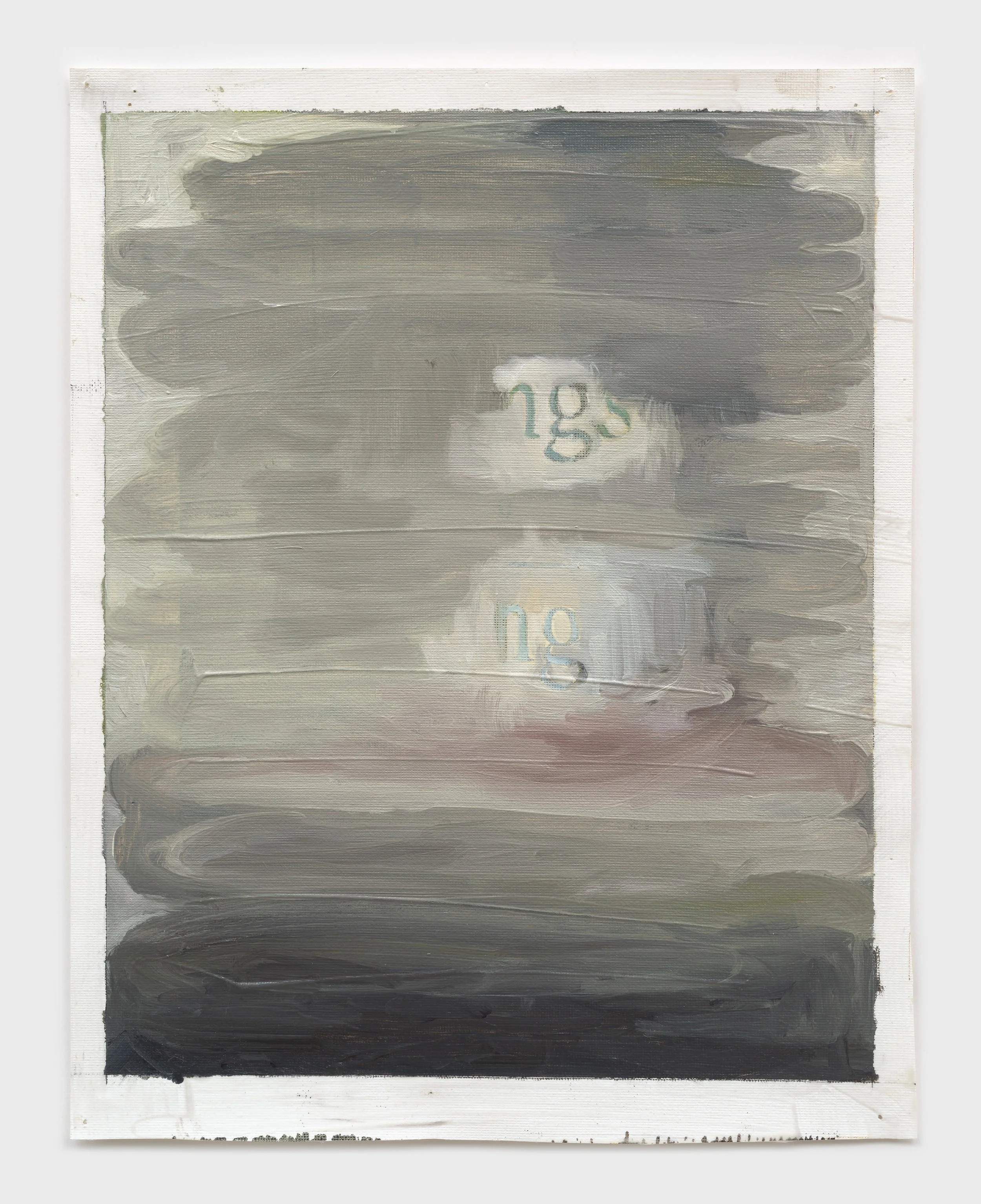  Linens and Radiator Nursery , 2025, oil on archival pigment print, 28 × 22 in.