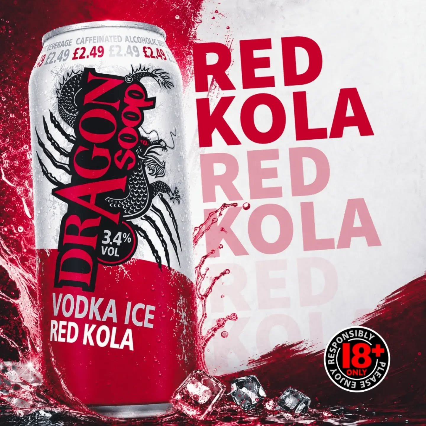 It's a Red Kola kinda weekend 🤤

3.4% ABV. Made with Vodka. Contains Caffeine, Taurine &amp; Guarana.

18+ only. Please enjoy #dragonsoop responsibly