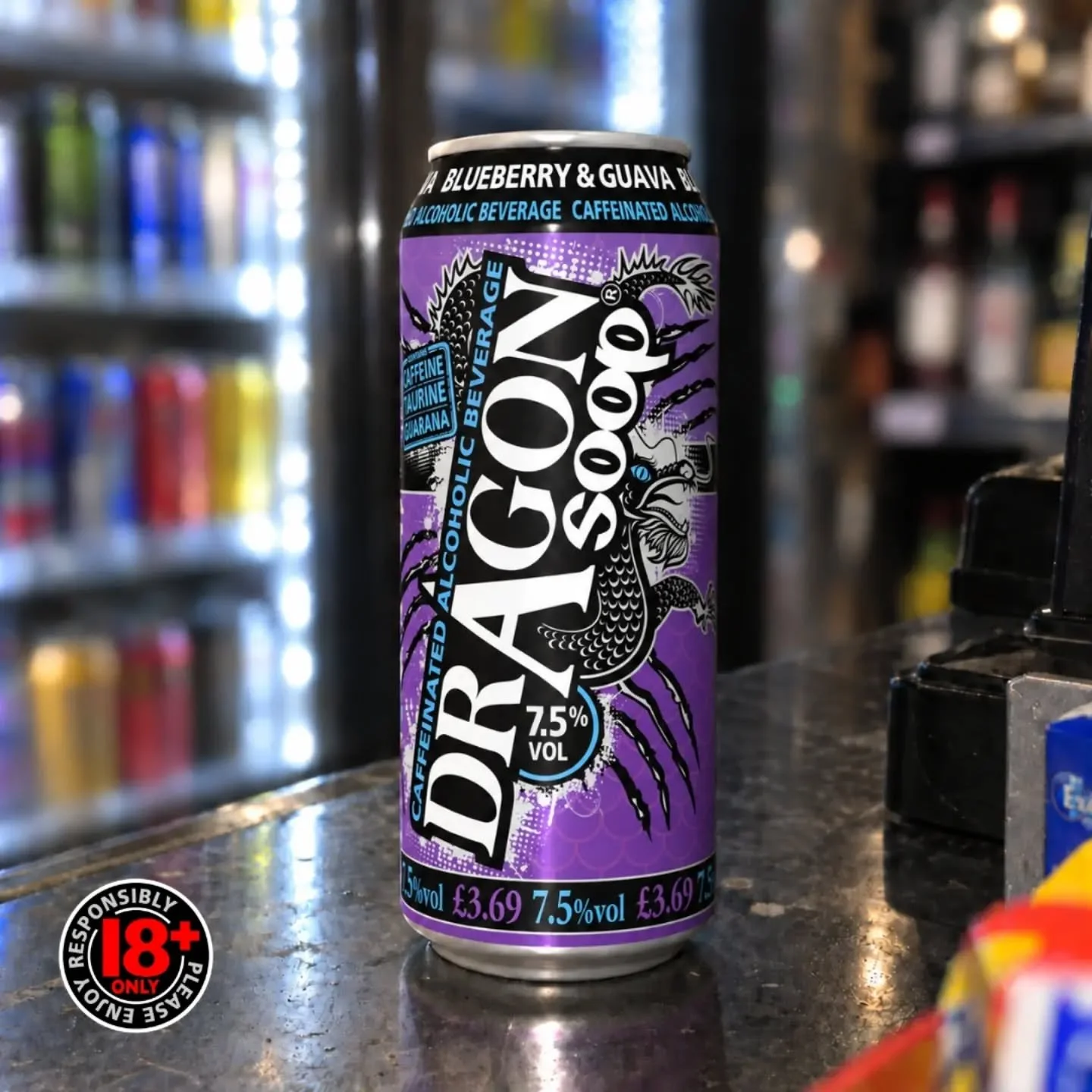 When the fridge delivers.

#DragonSoop Blueberry &amp; Guava is 7.5% ABV. Contains Caffeine, Taurine &amp; Guarana

dragonsoop.com

18+ only. Please enjoy responsibly