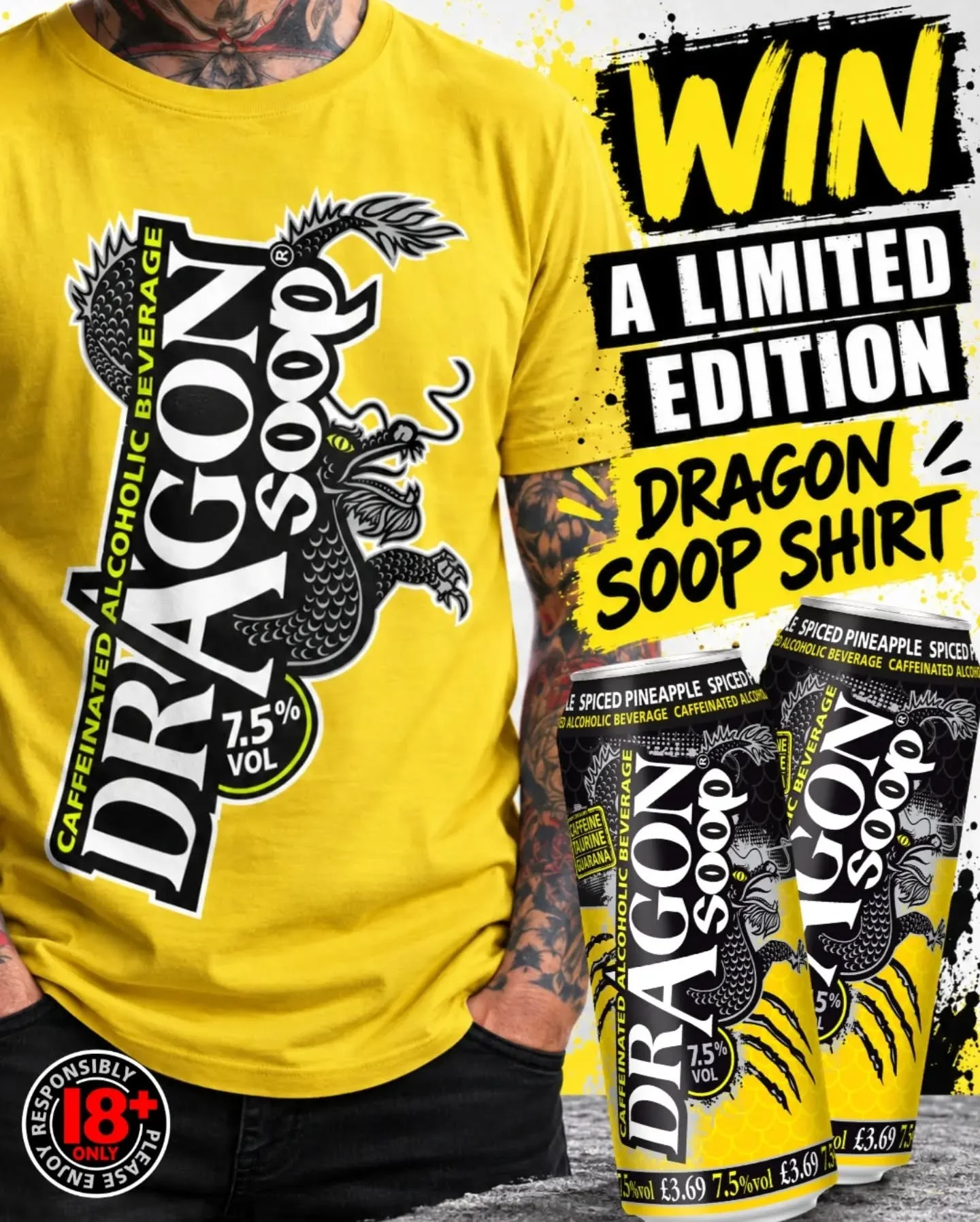 **WIN a Limited Edition Dragon Soop T-Shirt!**

NEW! Dragon Soop Spiced Pineapple is out in the wild!

Tag us with a can of Dragon Soop Spiced Pineapple in your hand to win a Dragon Soop T-shirt! &ndash; T&amp;Cs apply*

Find a stockist 👇

dragonsoo
