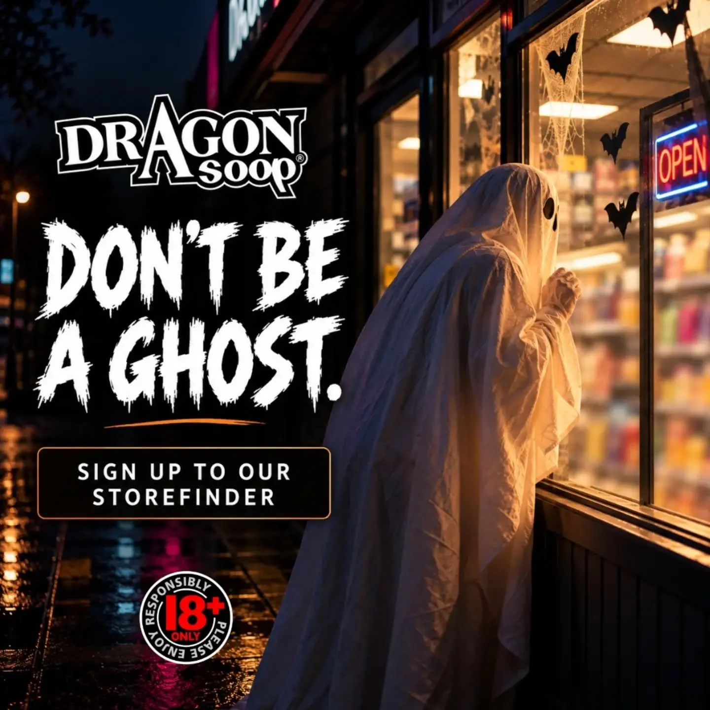 Don't be invisible. 👻 Dragon Soop fans are looking for yoooooou!

Sign up to our Storefinder and get your store on the map:

https://dragonsoop.com/stockists

18+ only. Please enjoy #dragonsoop responsibly