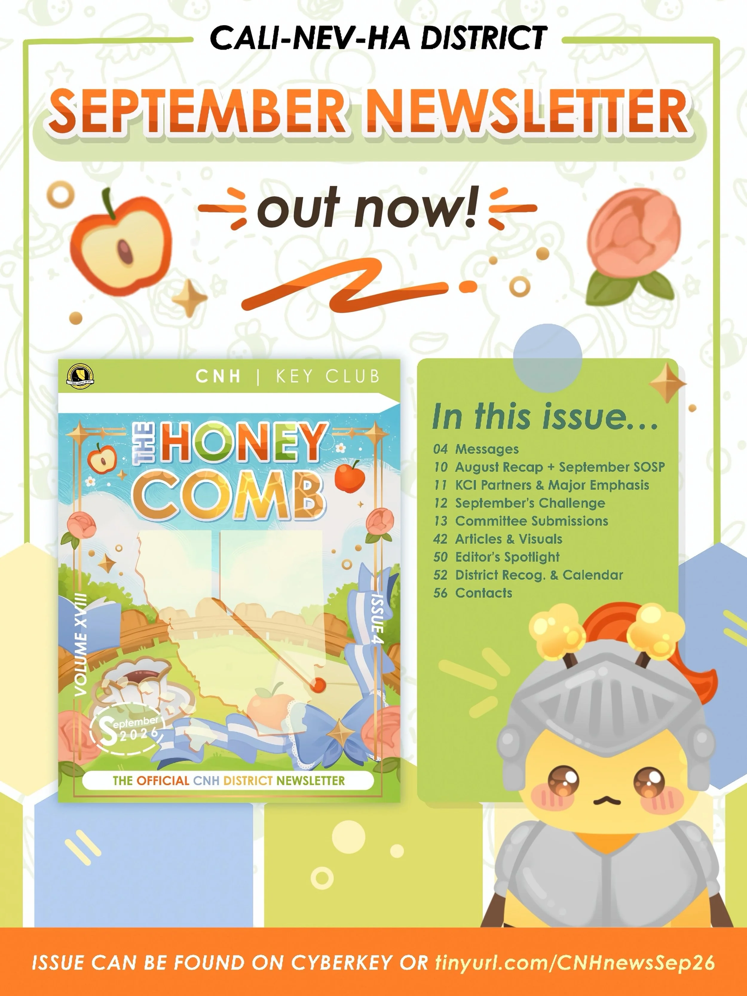 BUZZ BUZZ CNH 🐝✨

Want to hear a bed time story? 

How about a shiny bee knight who just embarks on a journey to help grow CNH? The FOURTH issue of The Honey Comb sure sounds interesting! 

BEE sure to check it out now on our Cyberkey (cnhkeyclub.or