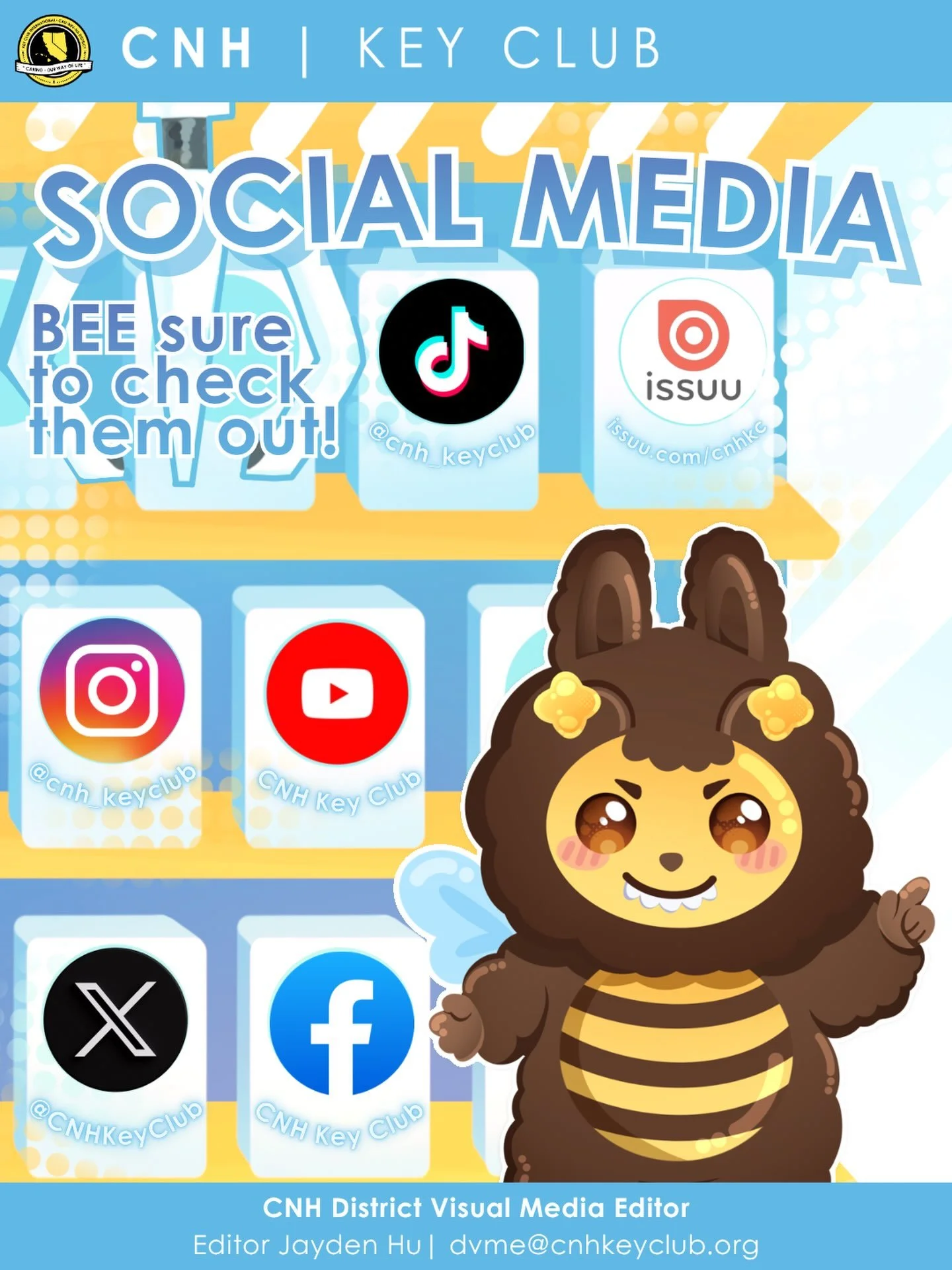 ✨ UNBOX A LITTLE MORE CNH! ✨ Your next favorite update might be just one FOLLOW away! 
BEE sure to stay connected with CNH Key Club across all of our social media platforms and keep your feed full of little surprises from the hive! 🐝🎁
From district
