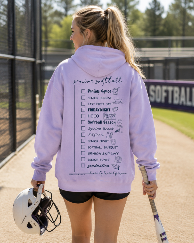 SOFTBALL - Senior Checklist Hoodie 2027