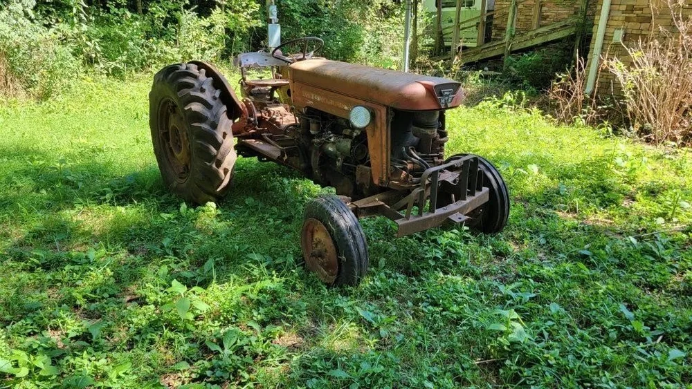 Vintage tractor in the grass