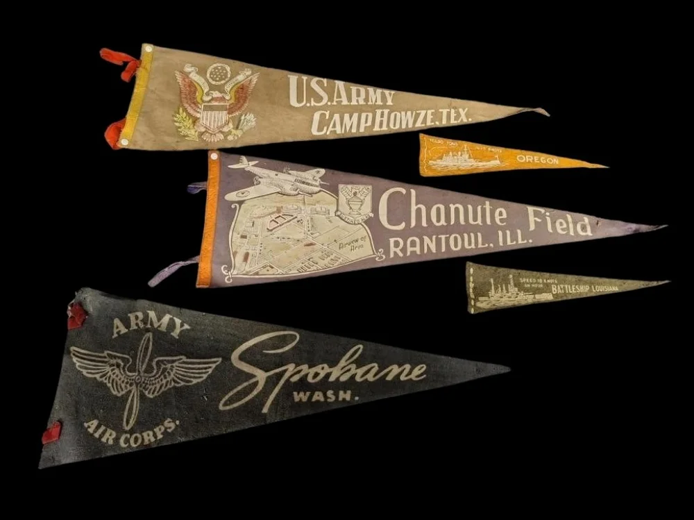 Vintage military pennants
