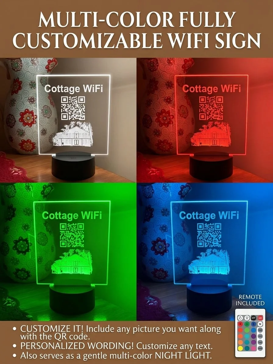 Personalized WiFi QR Code Light