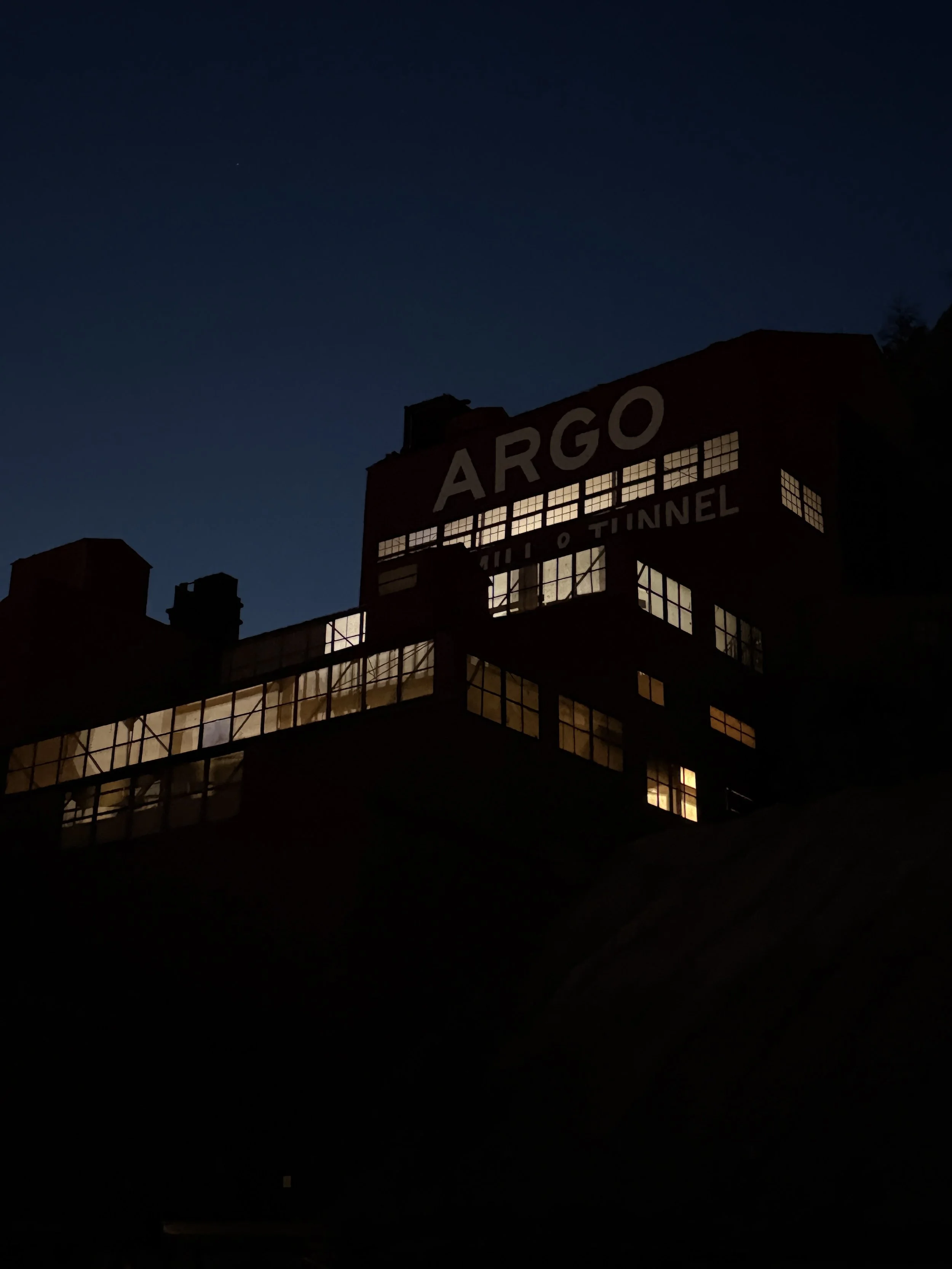 Nighttime in a mining town near Denver, CO in the Rocky Mountains, Colorado.