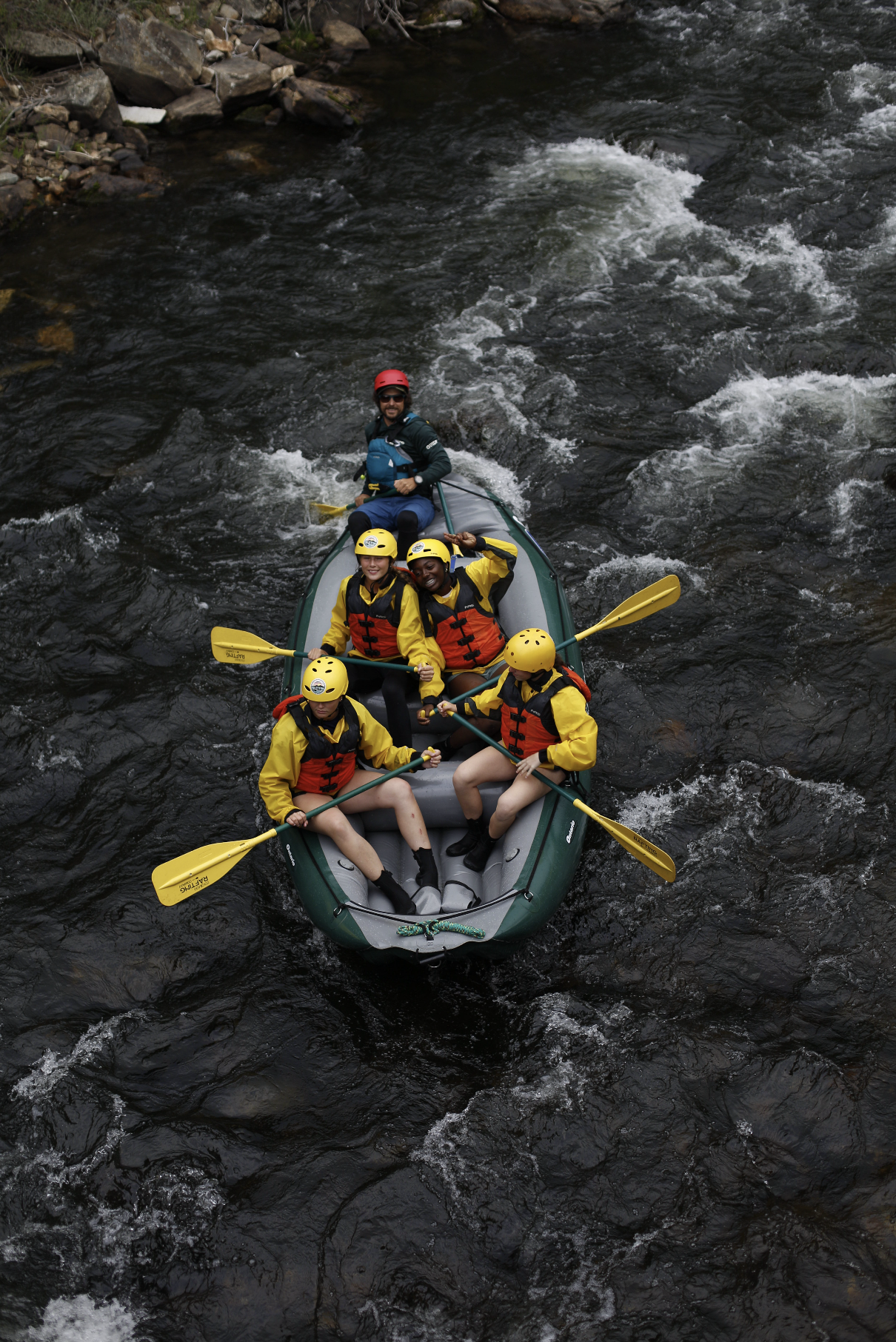 White water rafting in Rocky Mountains, Colorado.