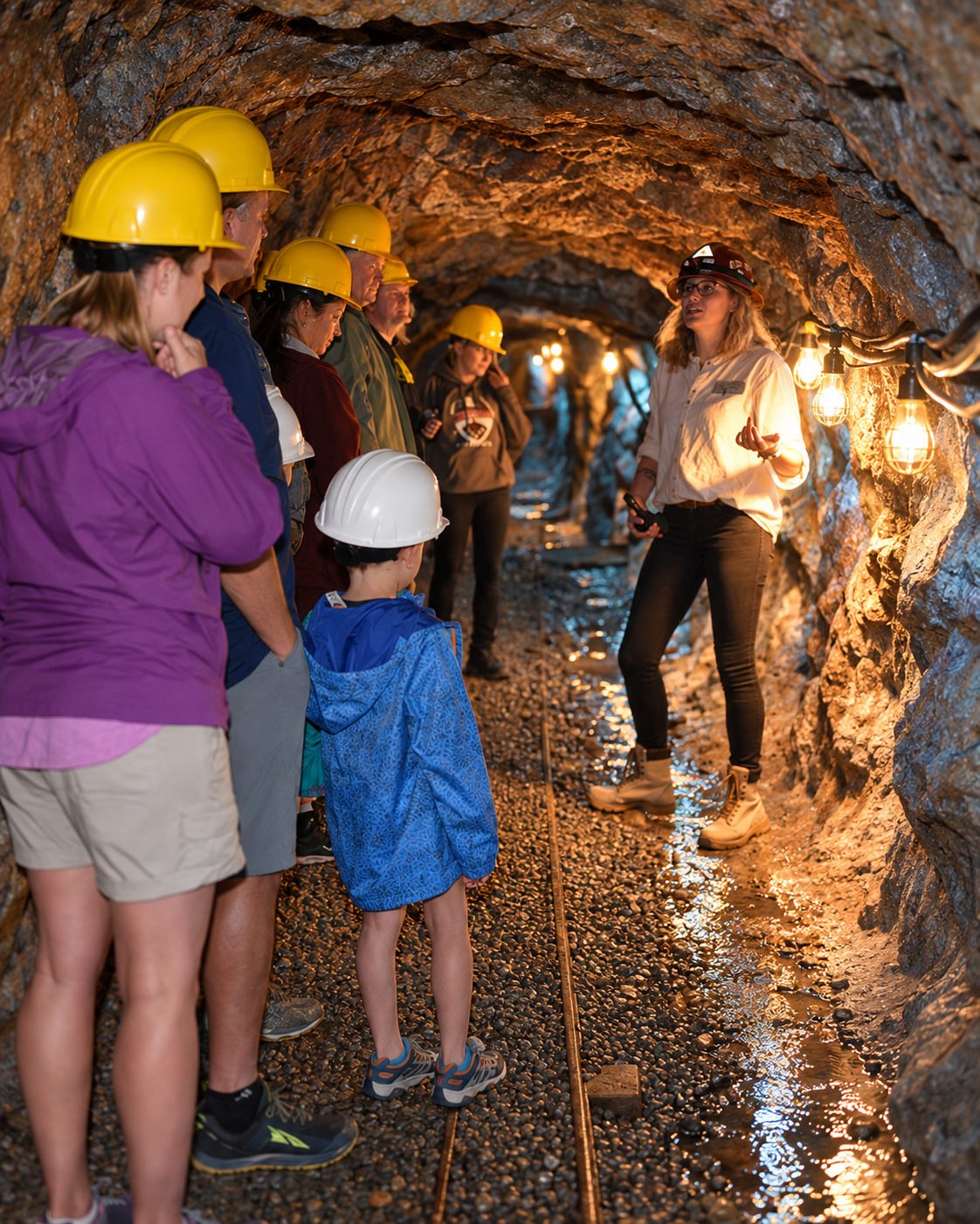 History mine tour in Rocky Mountains, Colorado with freinds and family.