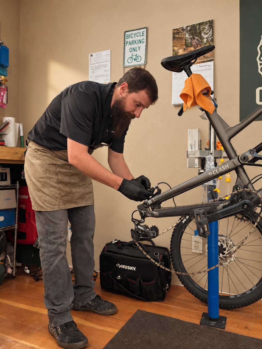 Mountain bike and repair shop, fixes bikes, gear and classes in the Rocky Mountains near Denver, Colorado.