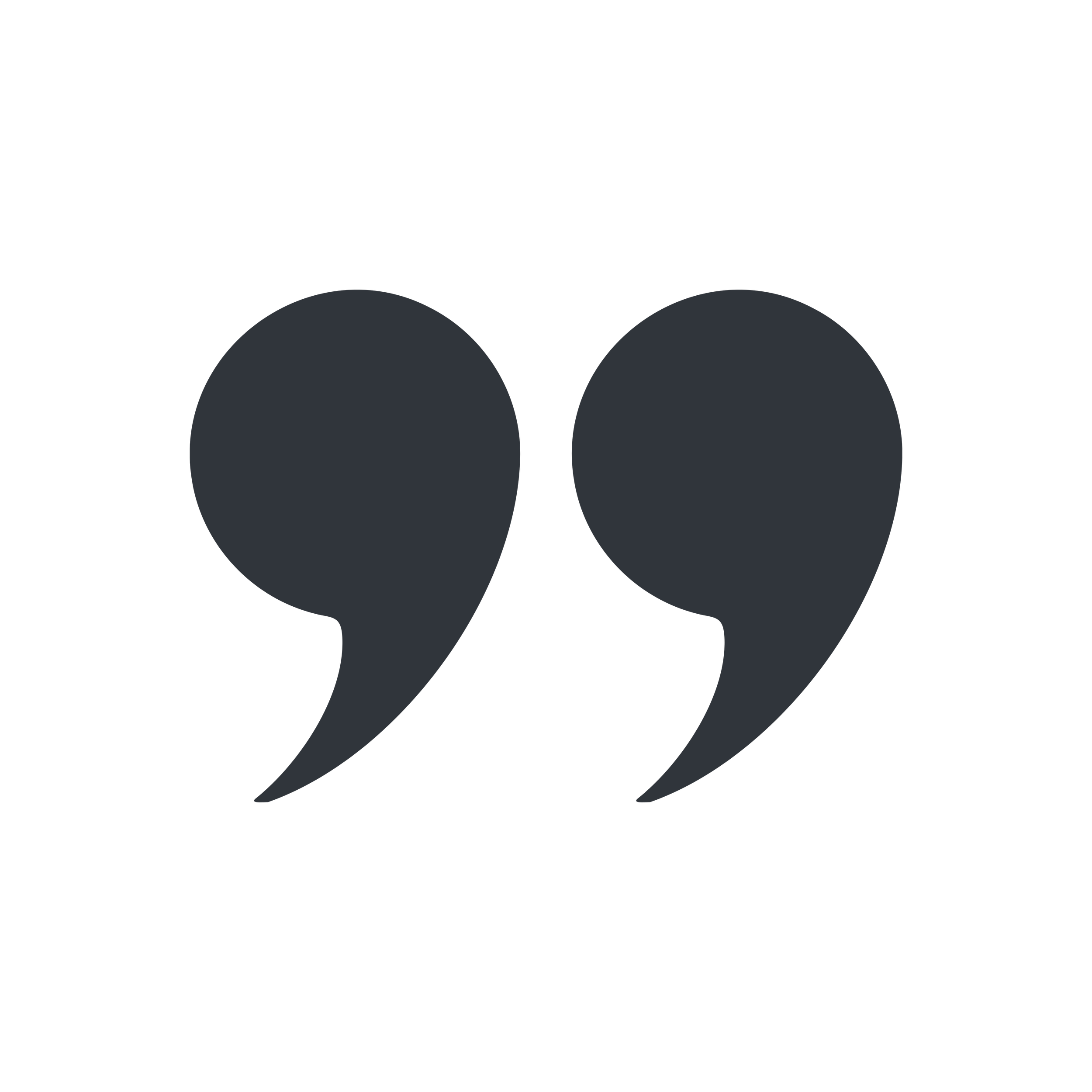 Black quotation mark.