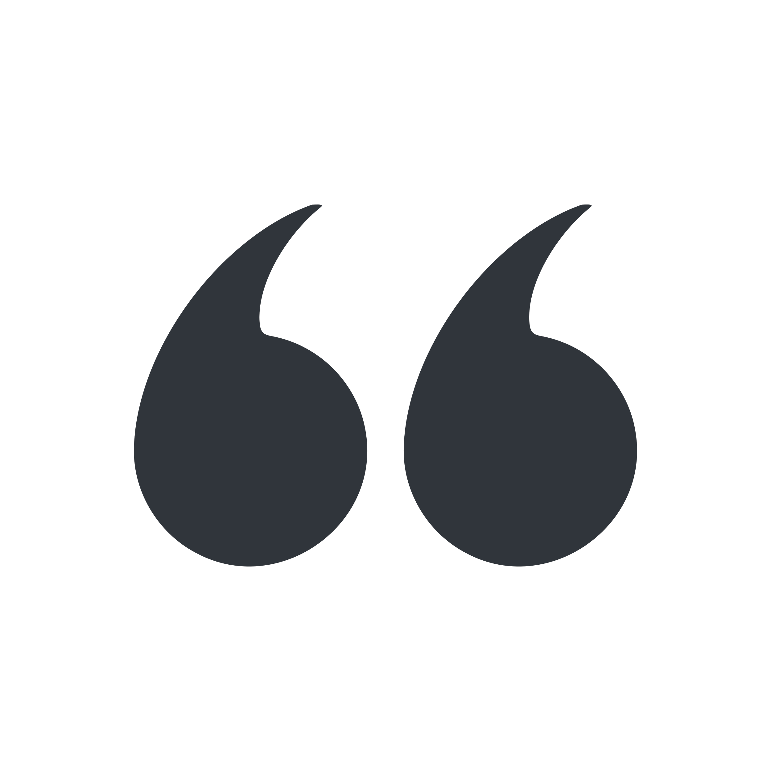 Black quotation mark.