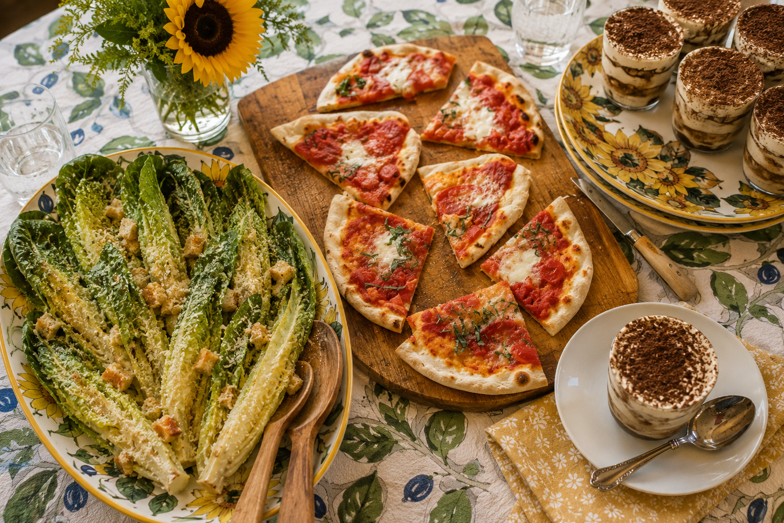 Classic Italian: Pizza &amp; Salad Menu