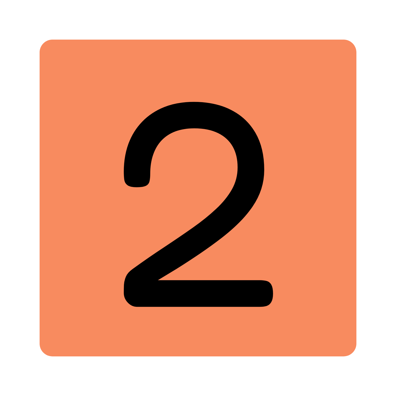 image of a 2 in an orange square