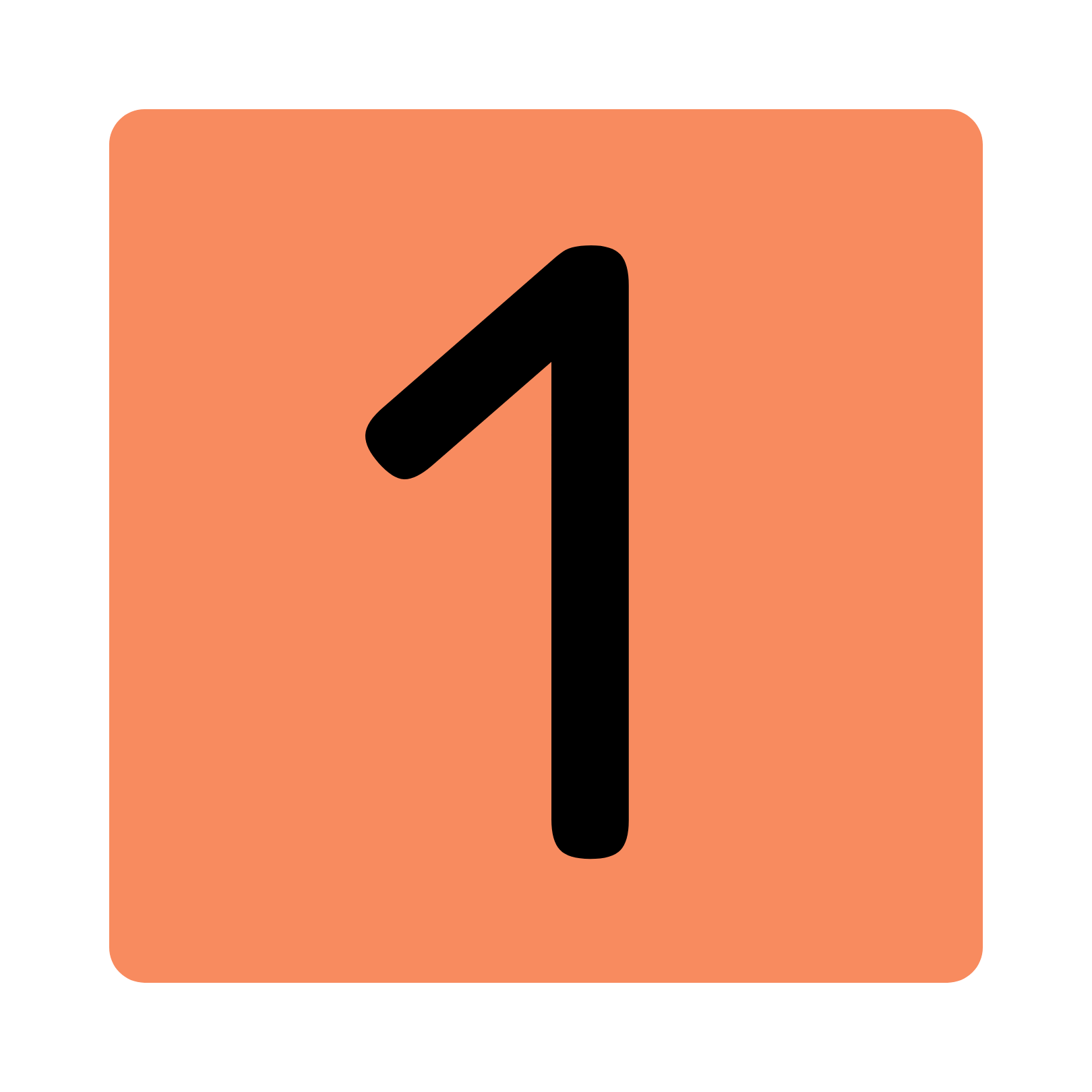 image of a 1 in an orange square