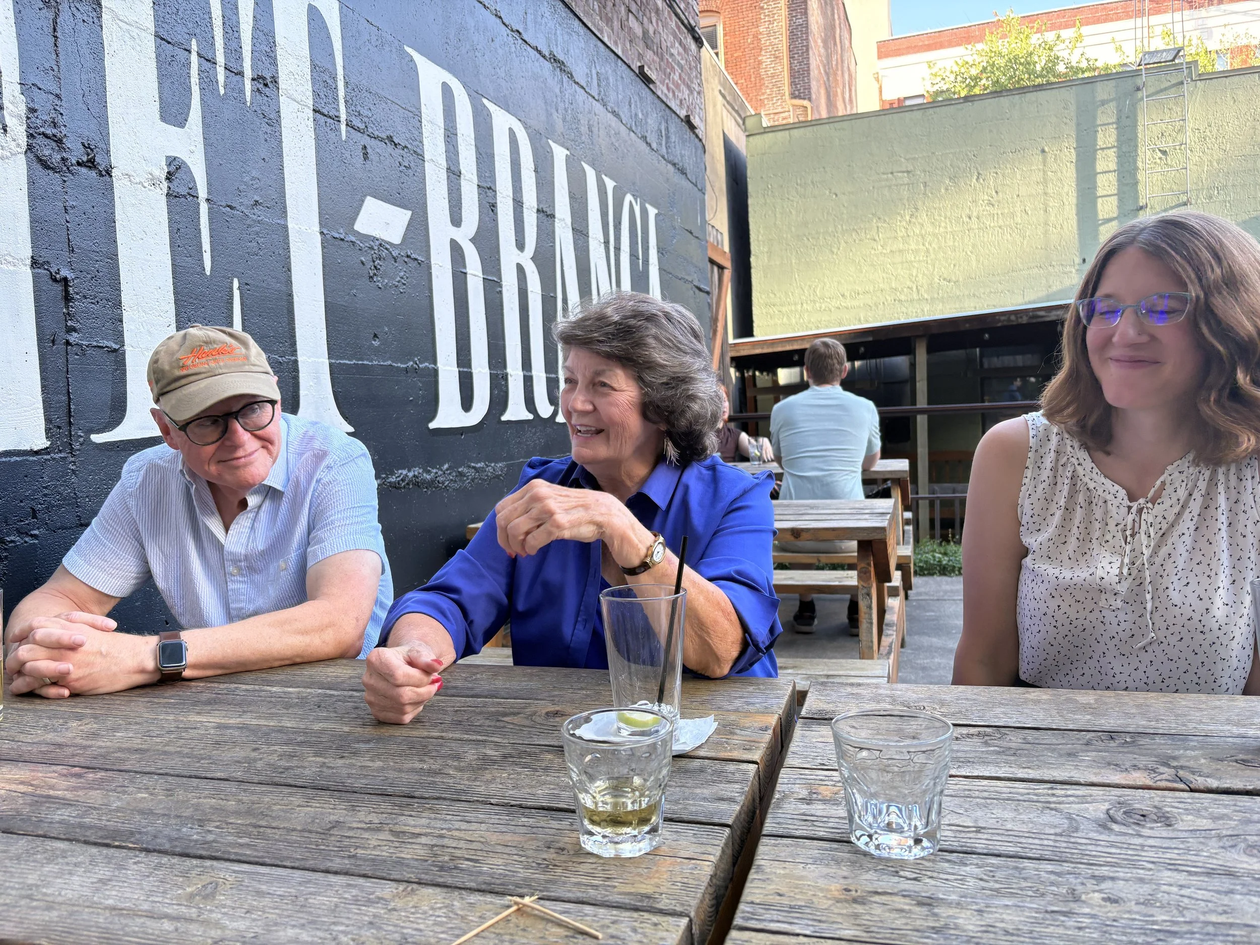 Attic faculty gather at Momo's.