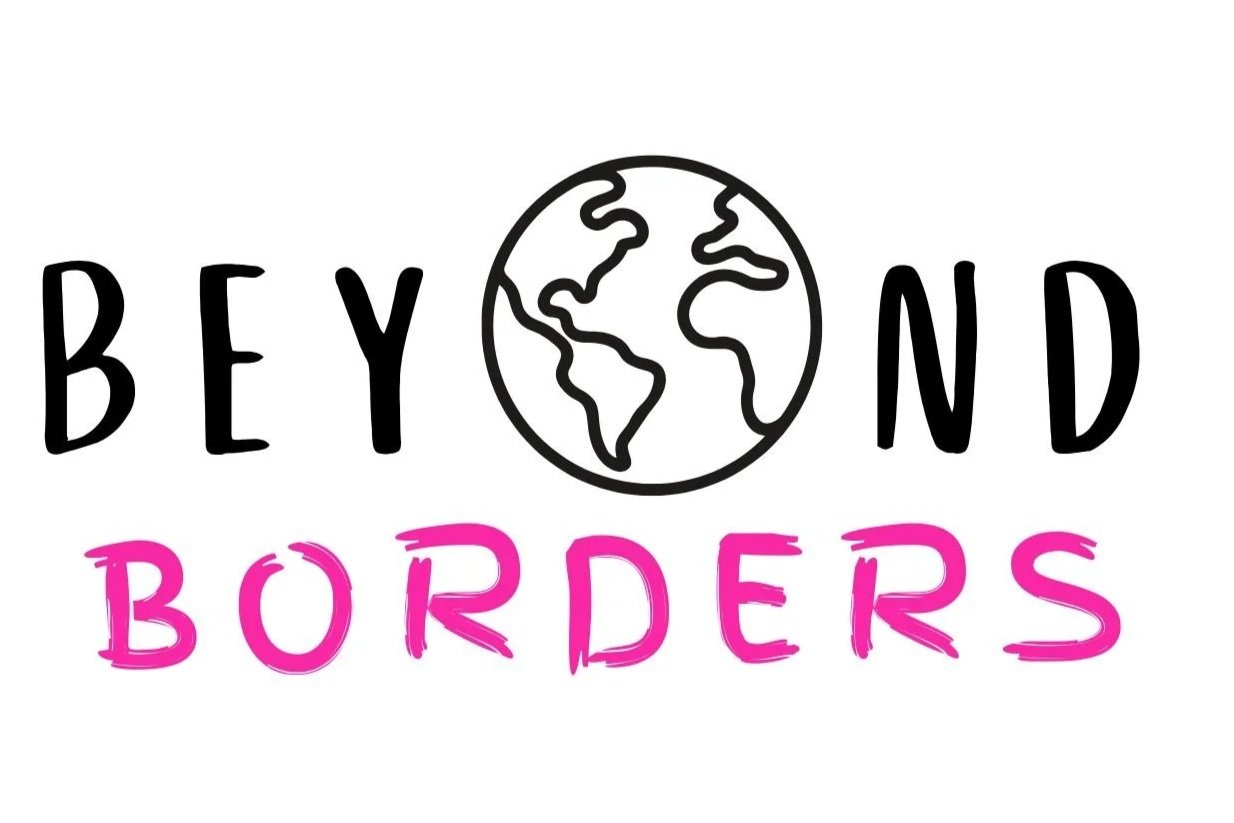 Text reads 'Beyond Borders' with a globe illustration replacing the letter 'O' in 'Beyond'.