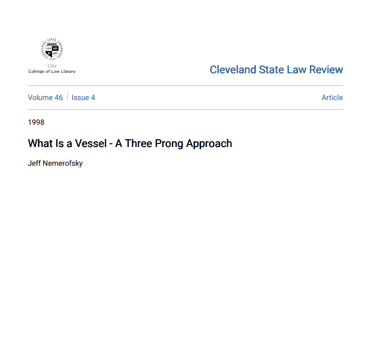 What is a Vessel? A Three Prong Approach